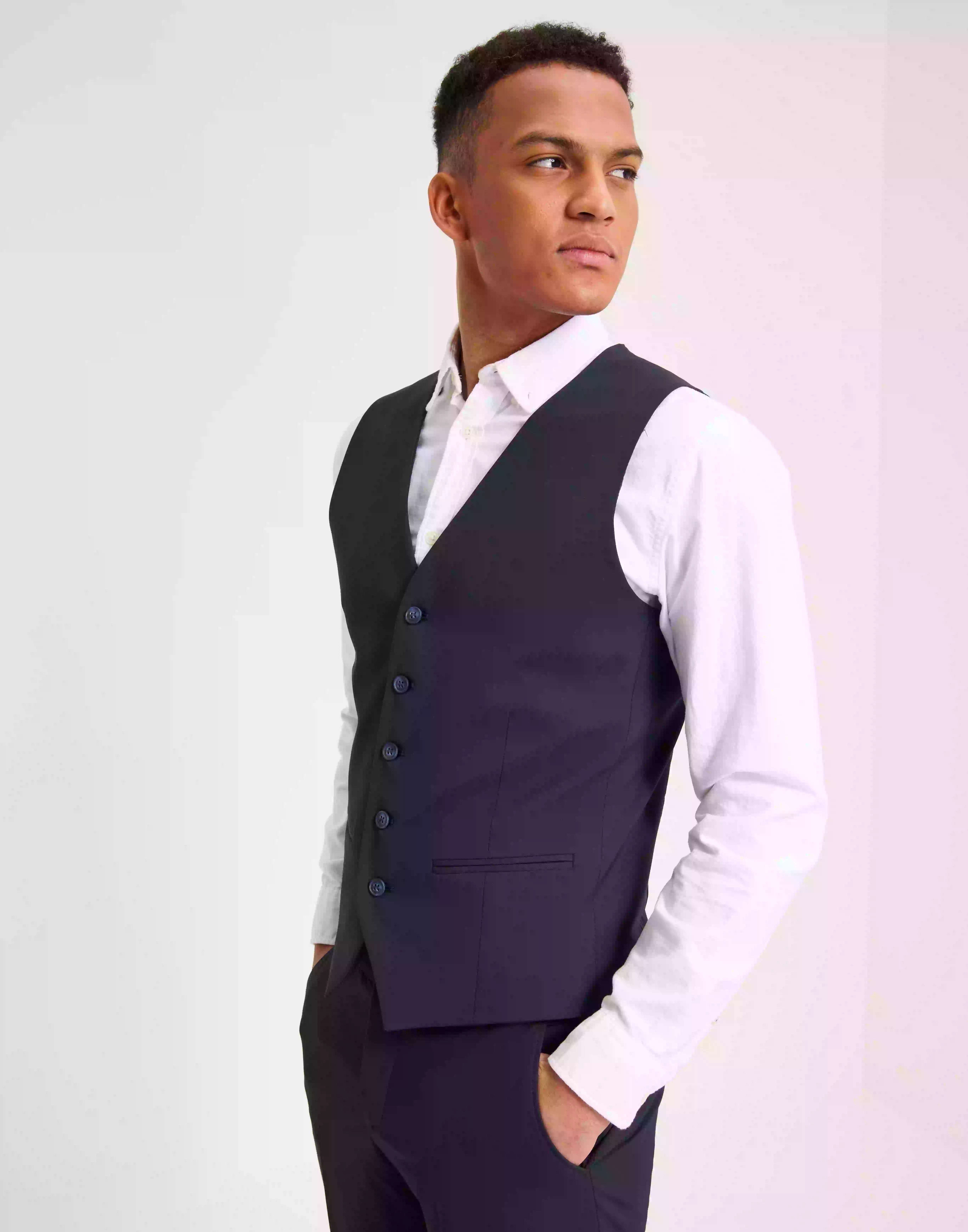 Selected Homme Slhslim-Liam Wct Flex B Noos Kostymvästar Navy Blazer
