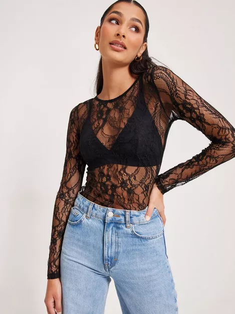 Buy Nelly Lace Top - Black