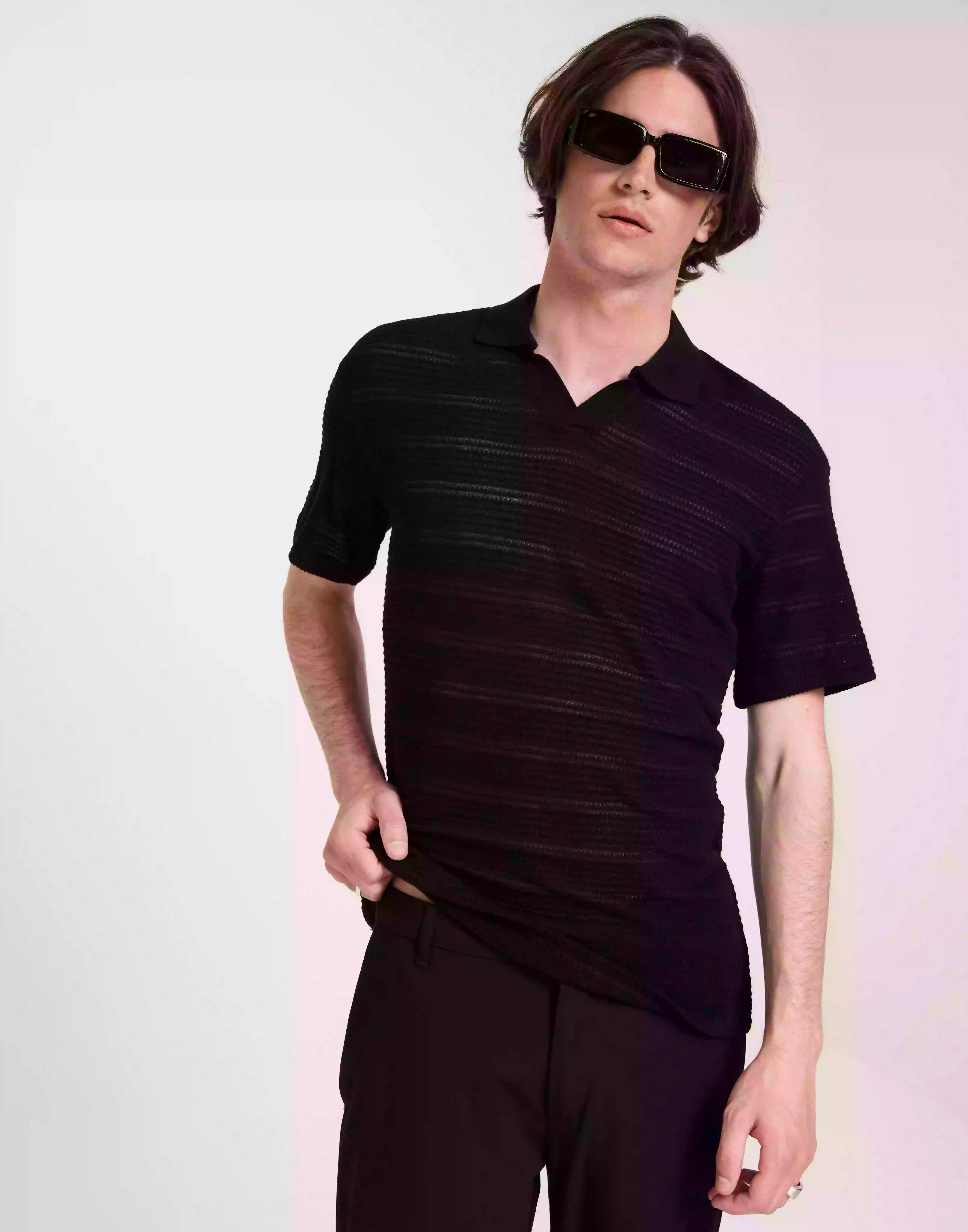 Jack & Jones Jprblacoolmarin Polo Ss EX1 23 Kortärmad piké Black Relaxed