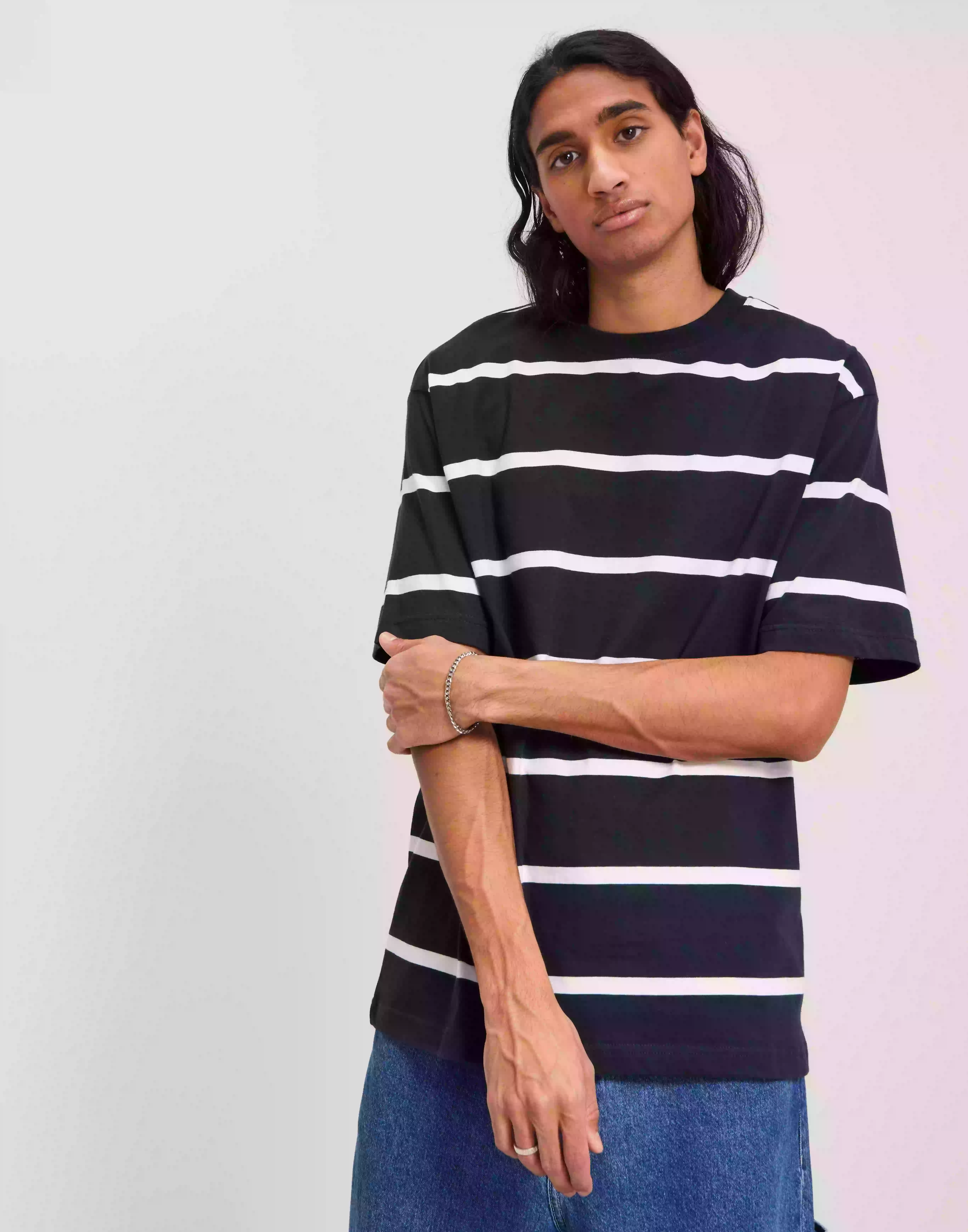 Only & Sons Onsharry Rlx Skate Stripe Ss Tee Randiga t-shirts Dark Navy