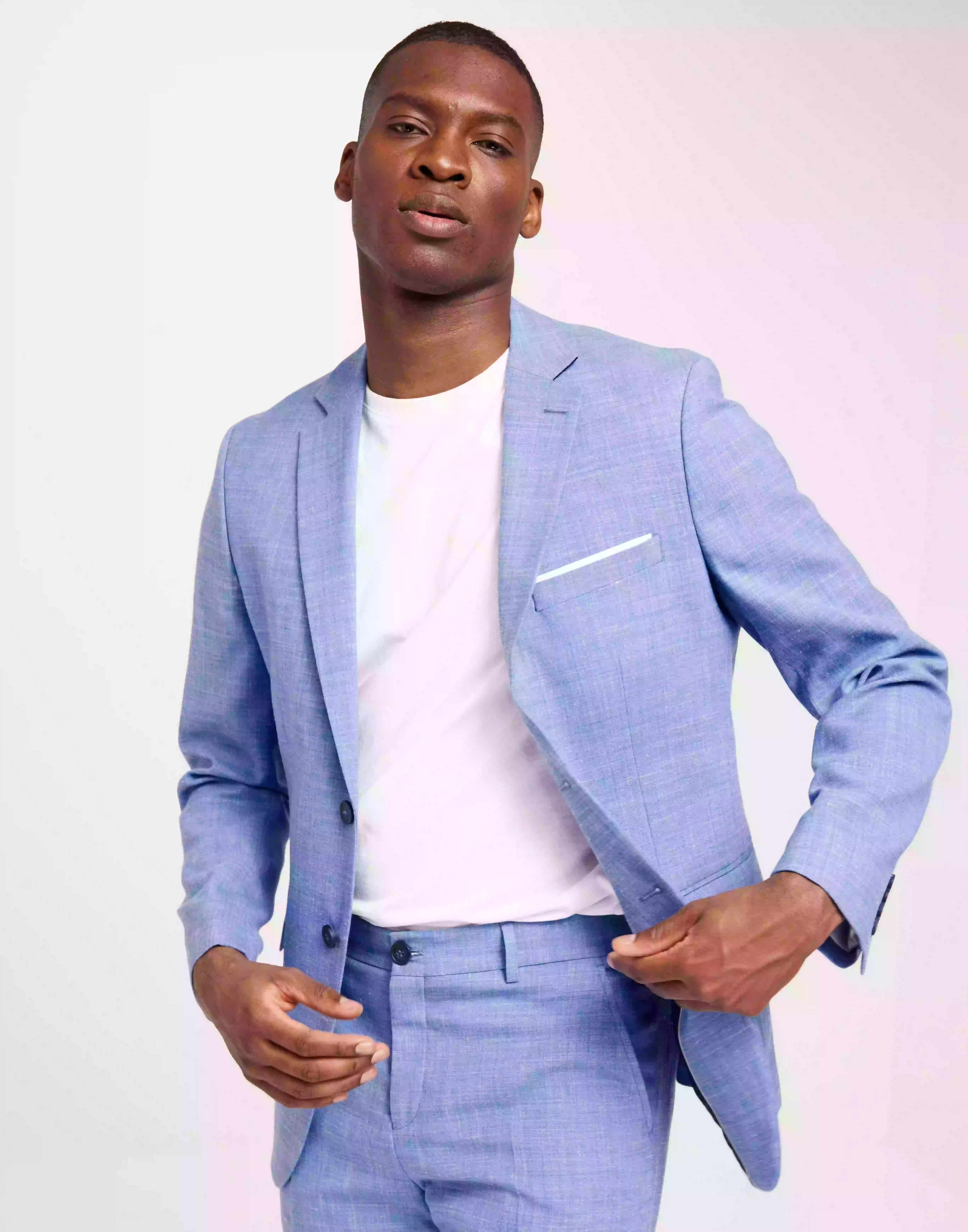 Selected Homme Slhslim-Oasis Linen Blz Noos Blazere Light Blue