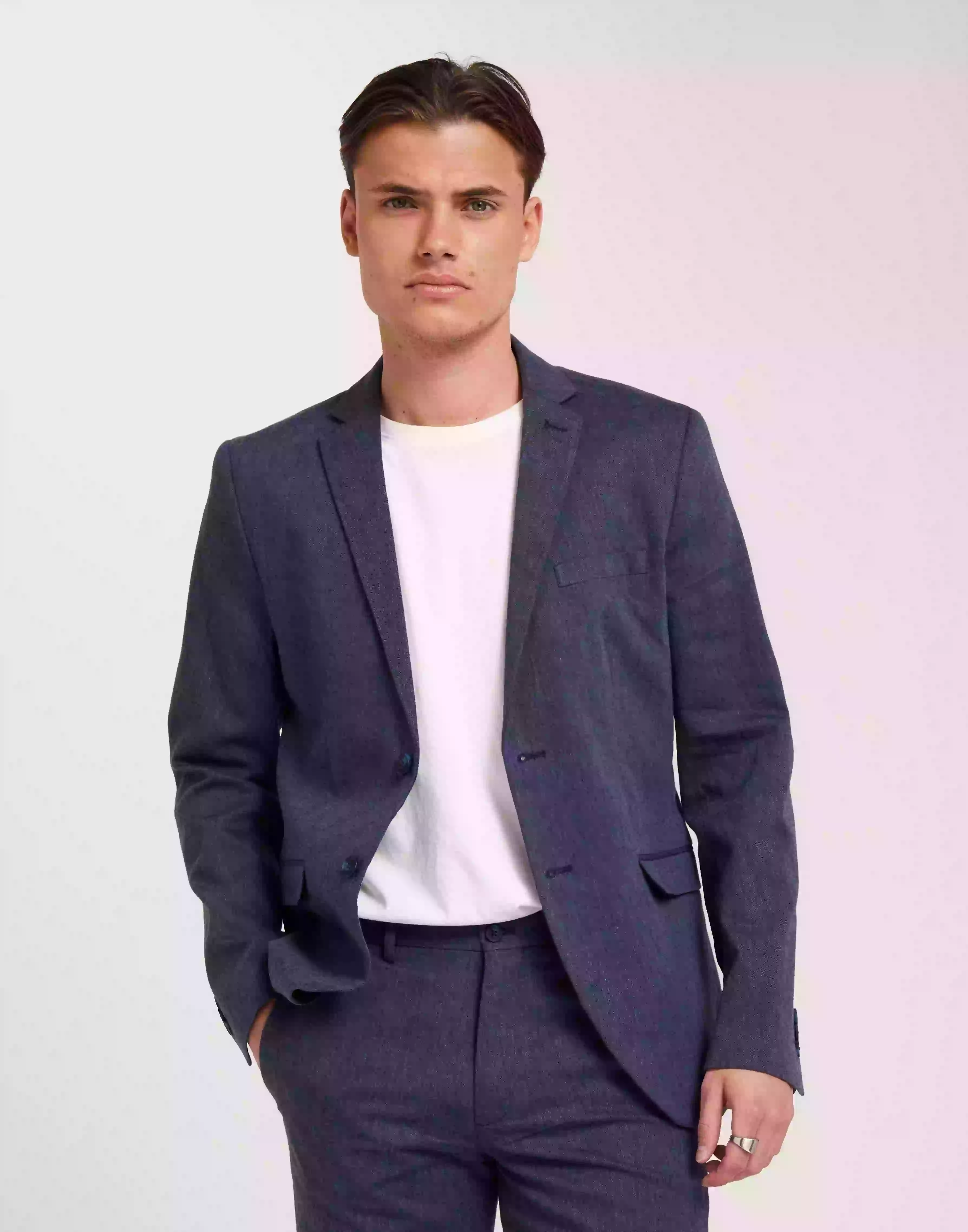 Jack & Jones Jprriviera Linen Blazer Slim Fit Sn Kavajer Navy Blazer Slim Fit