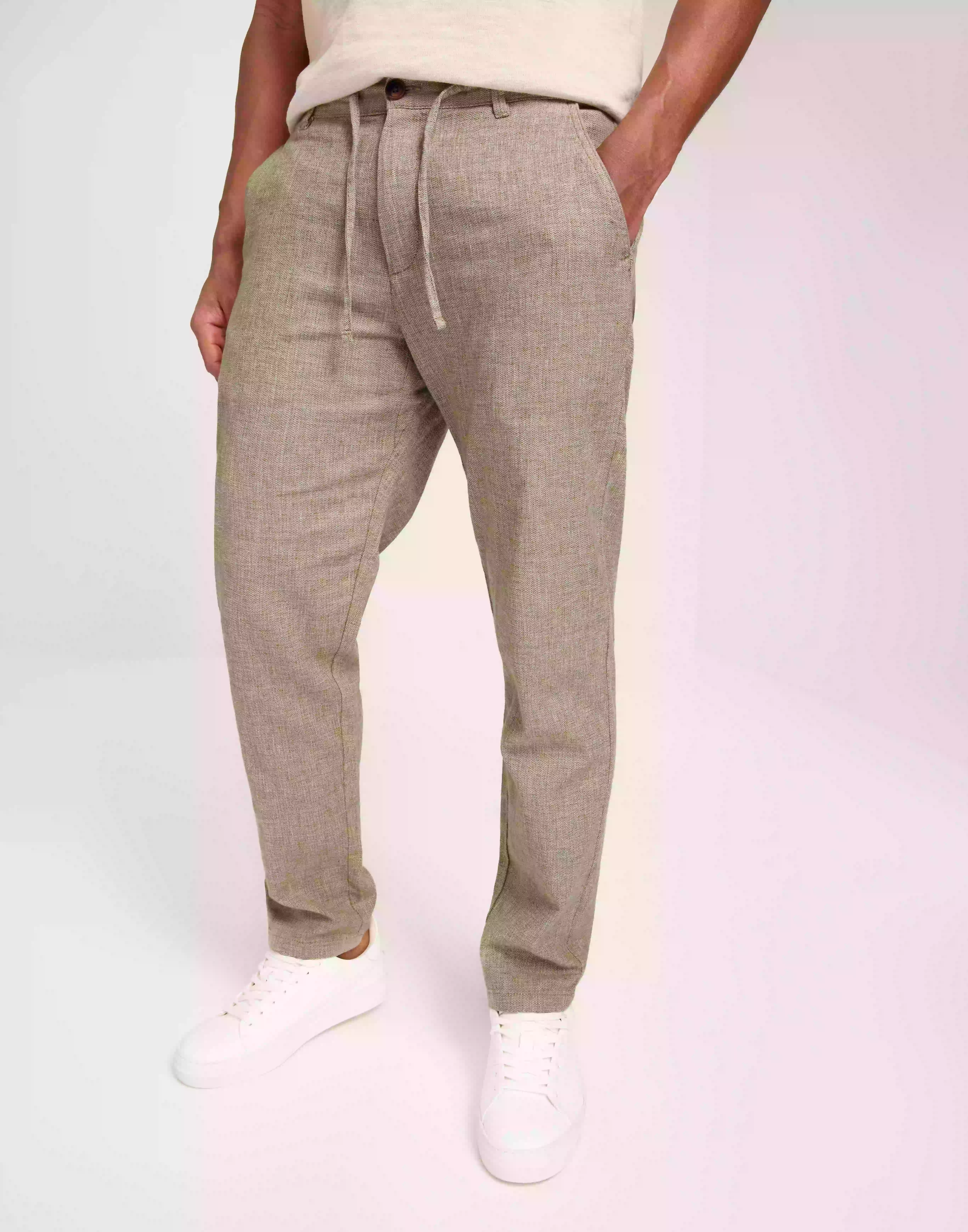 Selected Homme SLH172-Slimtape Brody Linen Pant No Linnebyxor Olive Branch Mixed W. Oatmeal