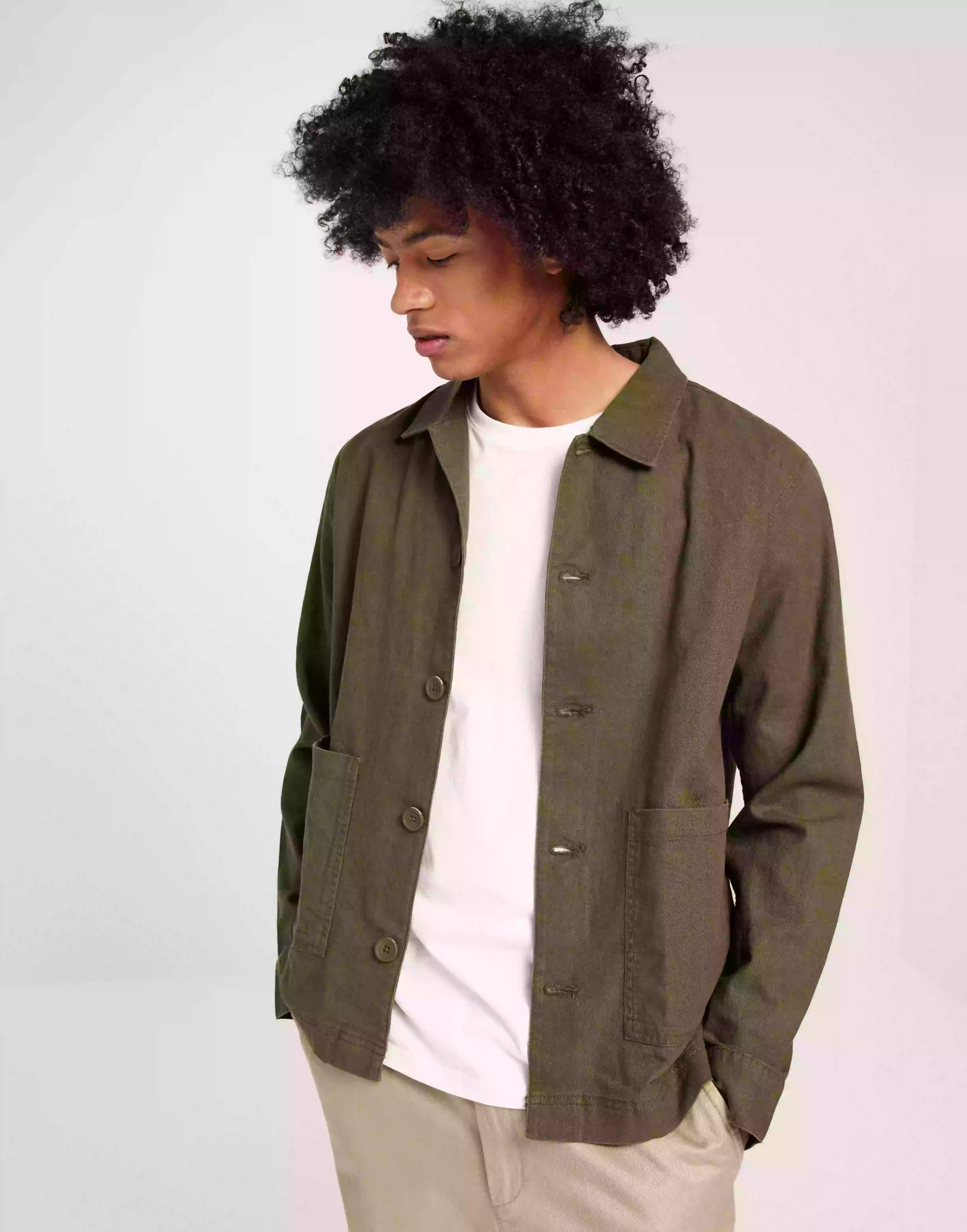 Only & Sons Onskier 0019 Cot Lin Overshirt Skjortjackor Olive Night