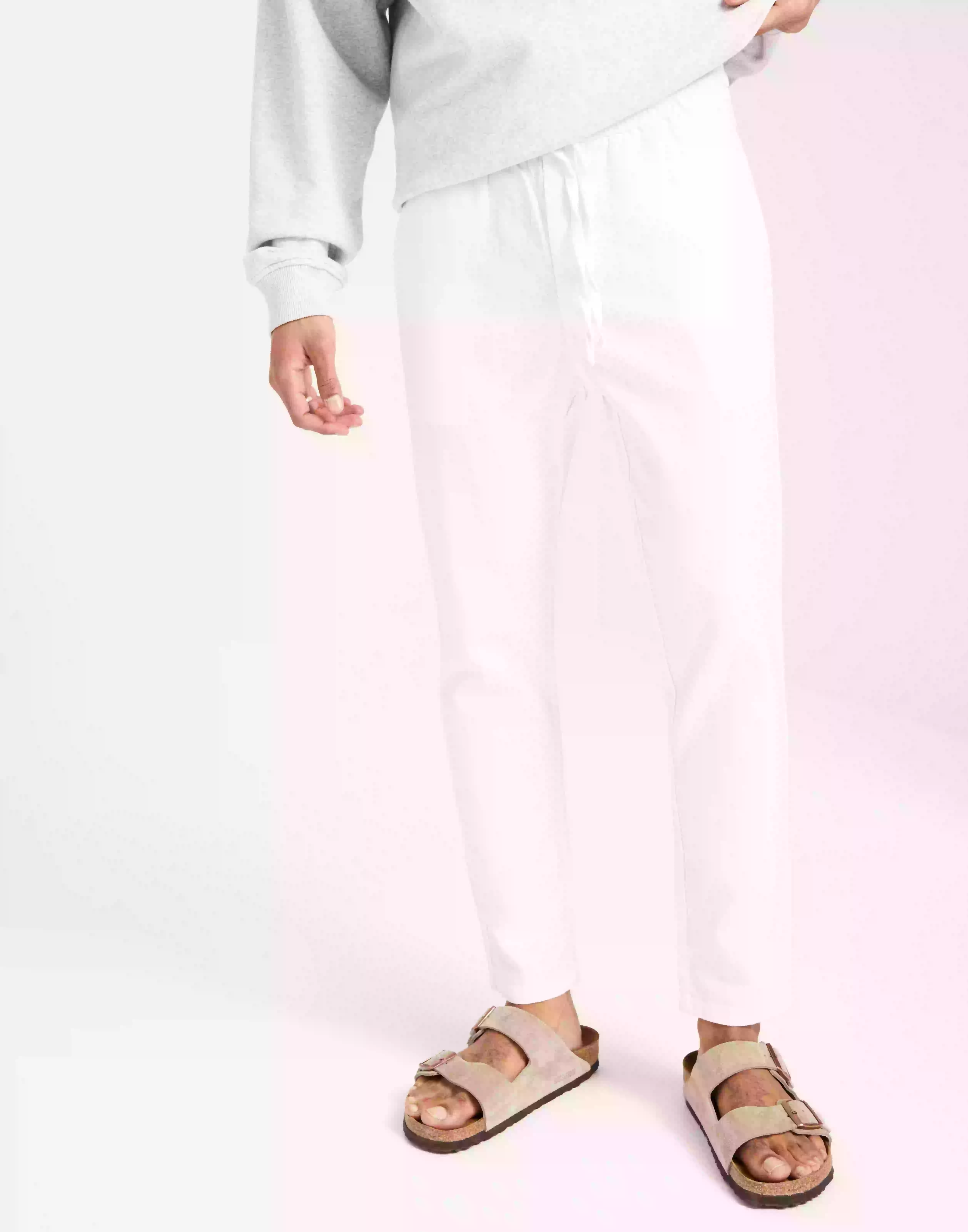 Only & Sons Onslinus Crop 0007 Cot Lin Pnt Noos Linnebyxor Bright White