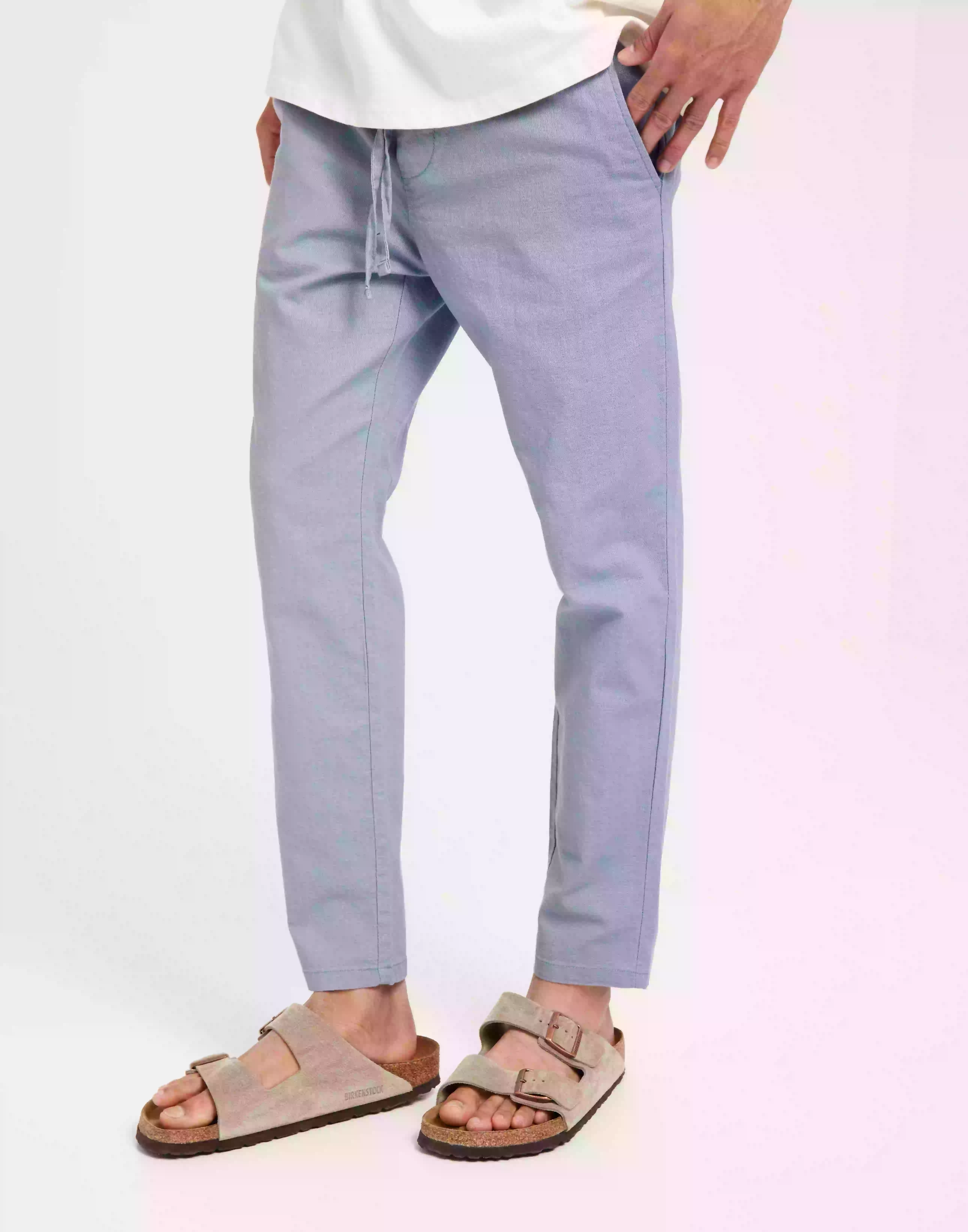 Only & Sons Onslinus Crop 0007 Cot Lin Pnt Noos Linnebyxor Mountain Spring