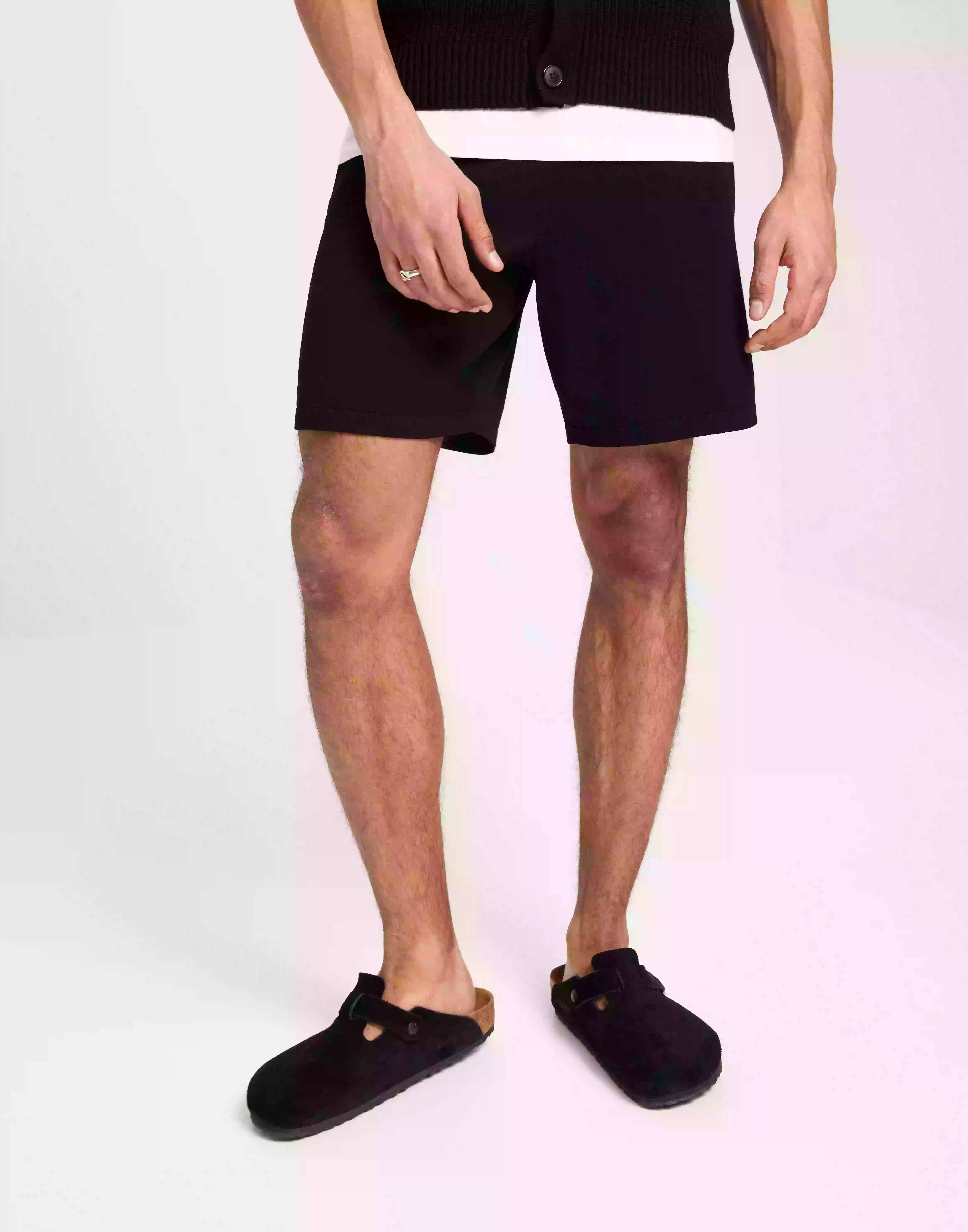 Selected Homme Slhteller Knit Shorts W Shorts Black