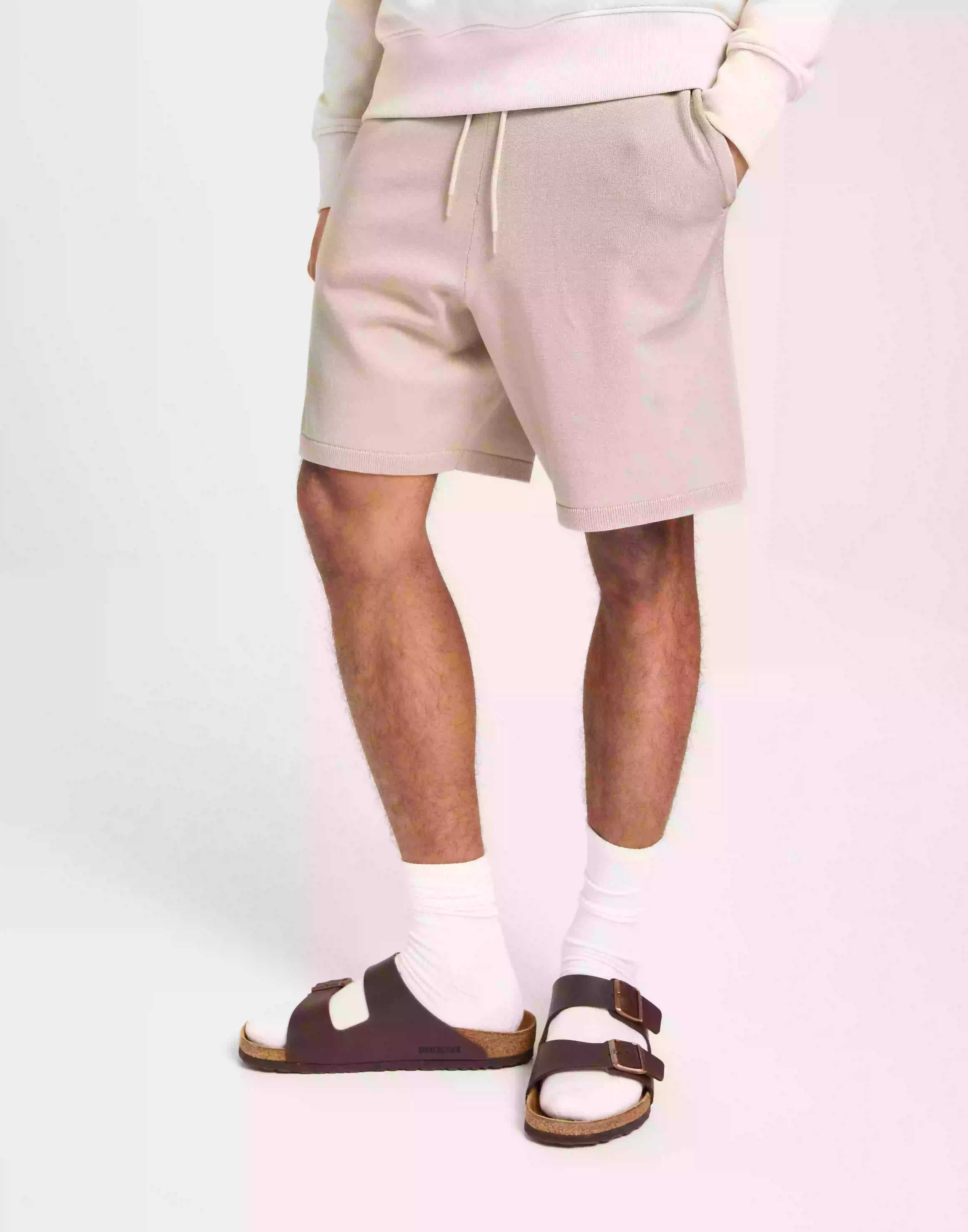 Selected Homme Slhteller Knit Shorts W Shorts Oatmeal