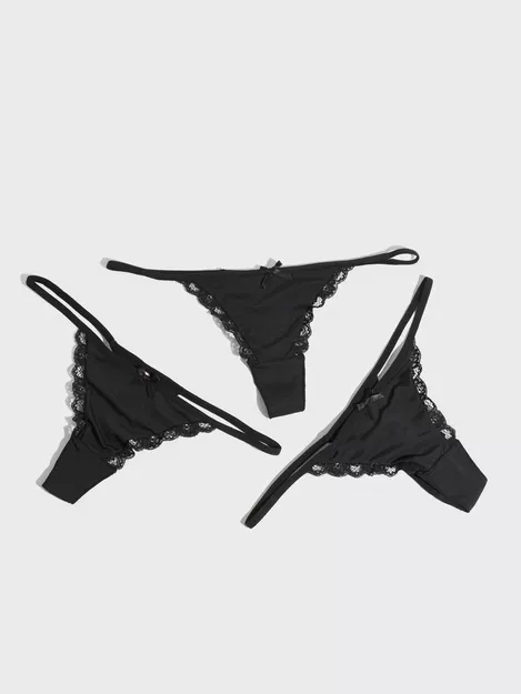 Buy Nelly Adore Me Thong 3-Pack - Black