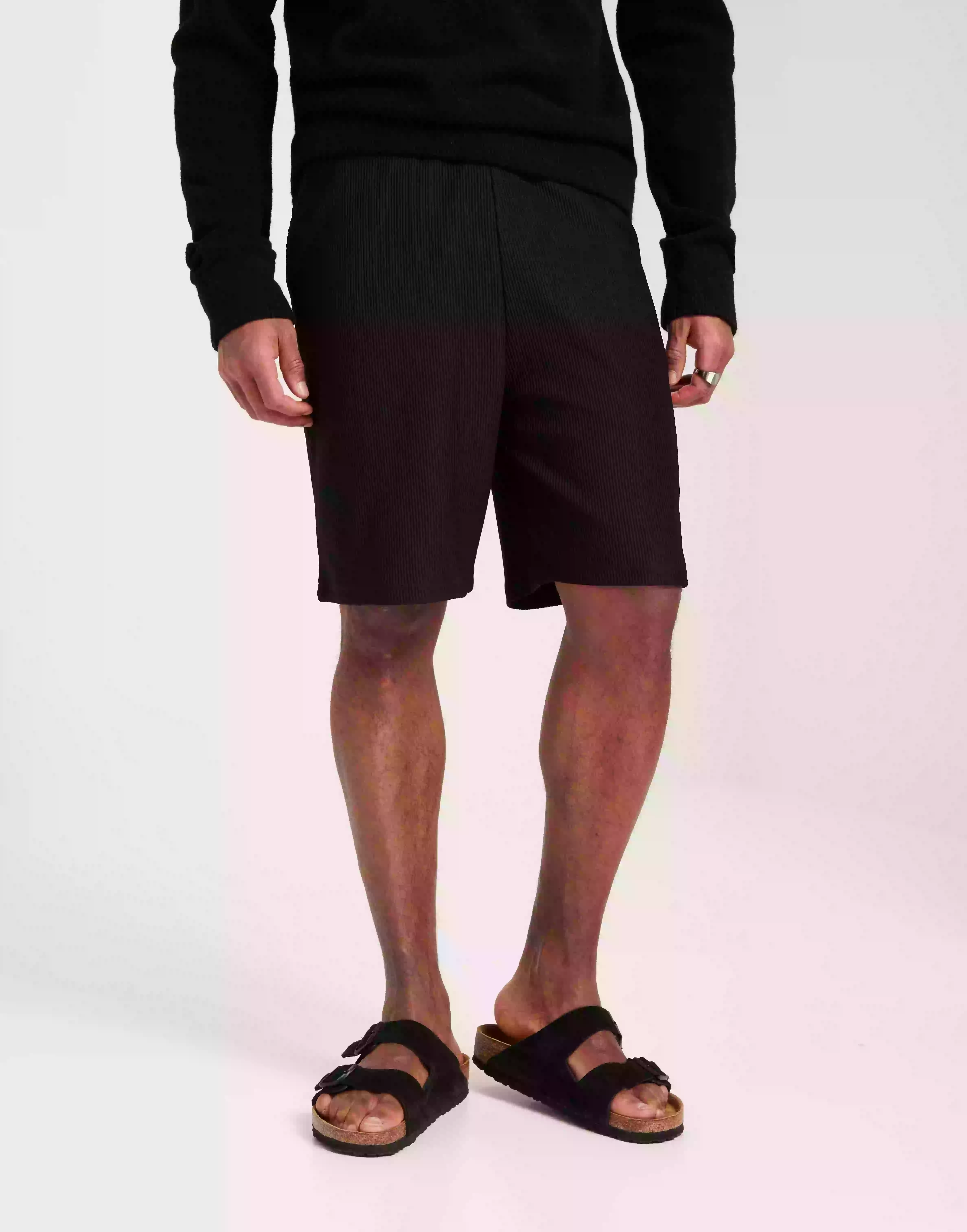 Selected Homme Slhloose-Plisse Shorts Ex Mjukisshorts Black