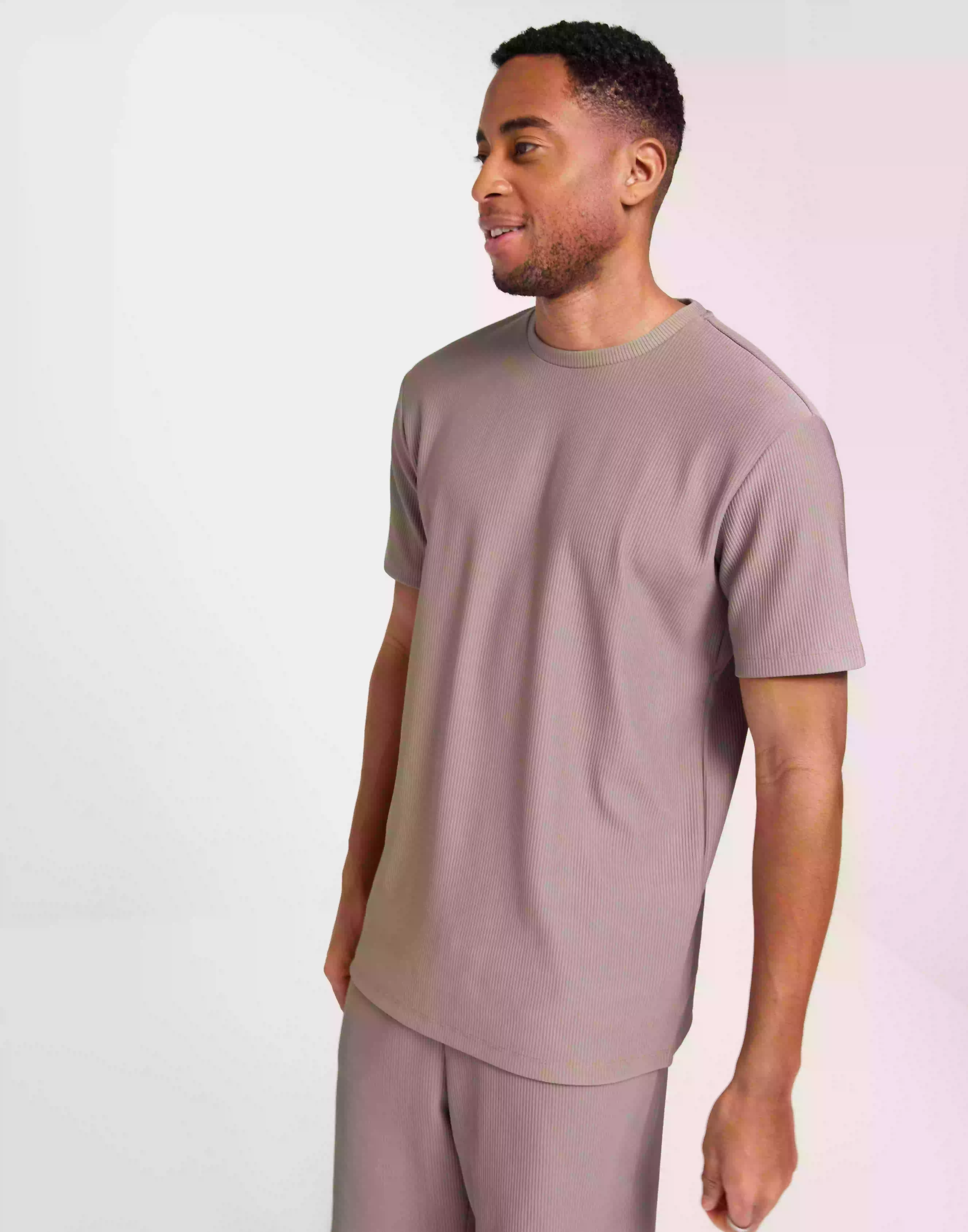 Selected Homme Slhrelax-Plisse Tee Ex T-Shirts & Linnen Greige