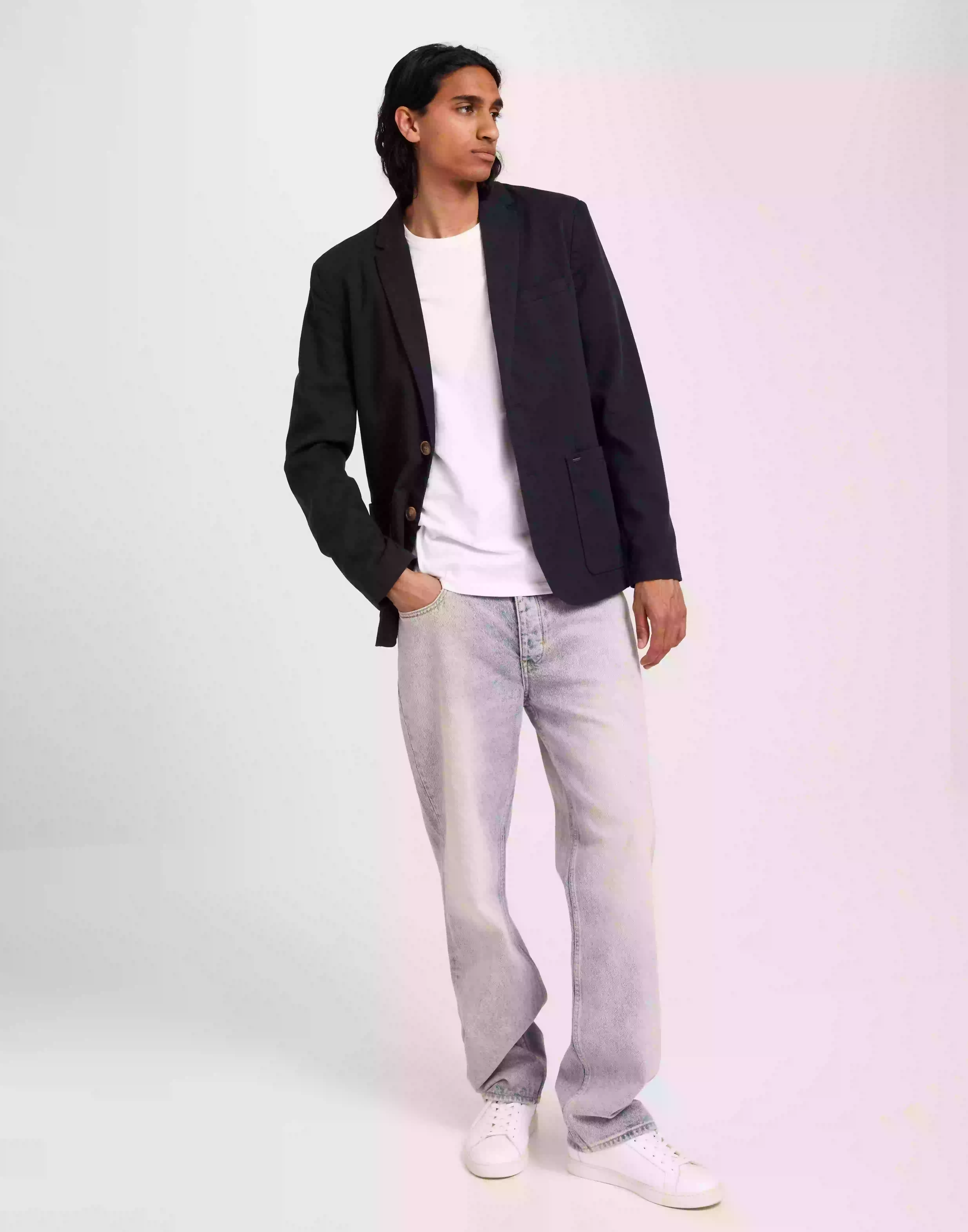 Only & Sons Onseve Casual Linen 0048 Blazer Kavajer Dark Navy