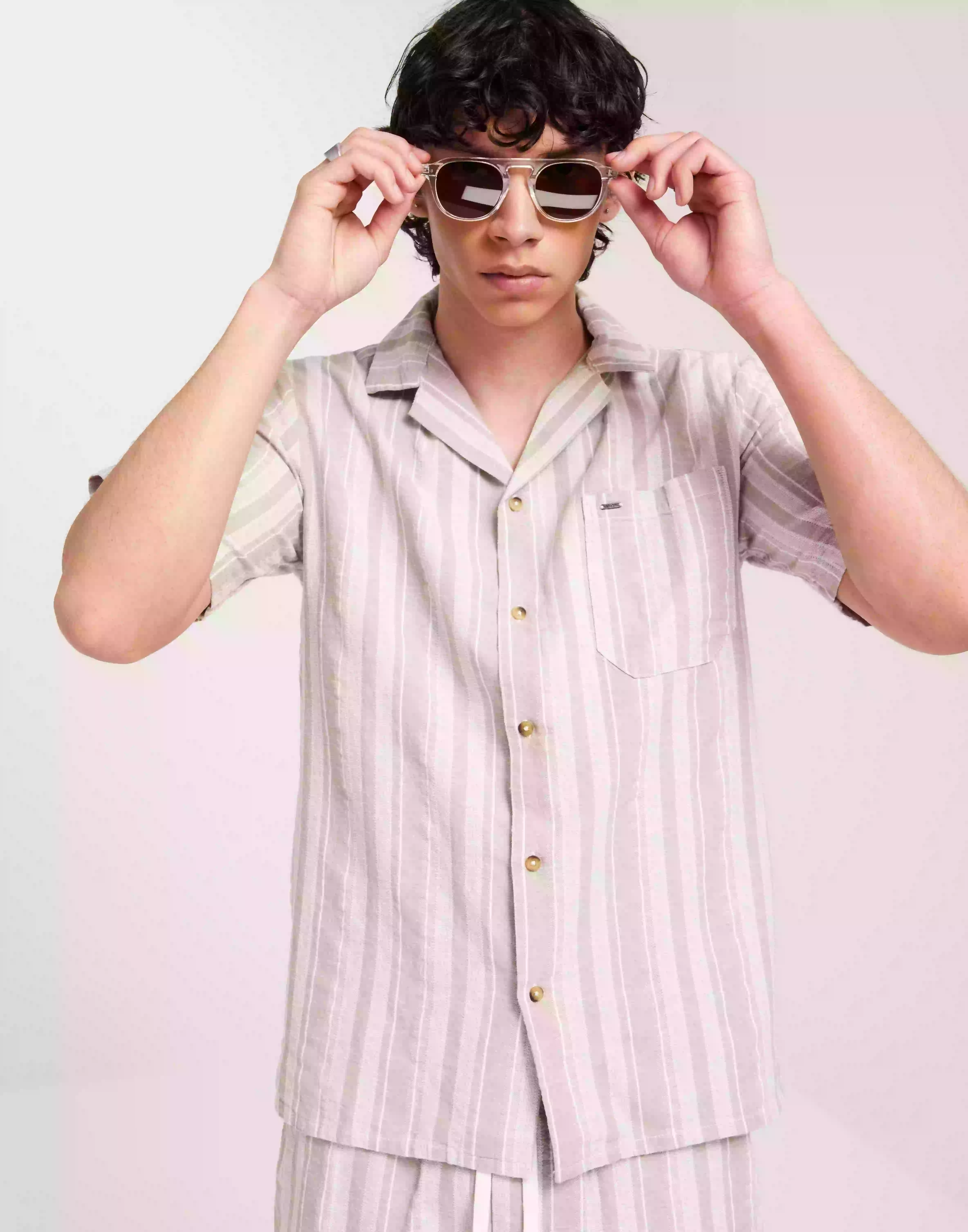 Only & Sons Onseye Resortcollar 0039 Shirt Cs Kortärmade skjortor Vintage Khaki