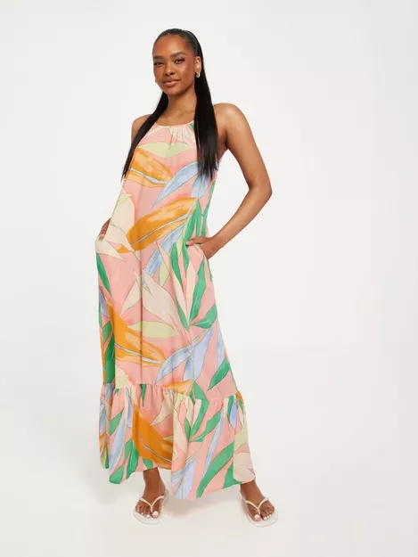 Buy Only ONLALMA LIFE POLY Coral LONG Cloud NOEMI DRESS Upscale - Surf 417