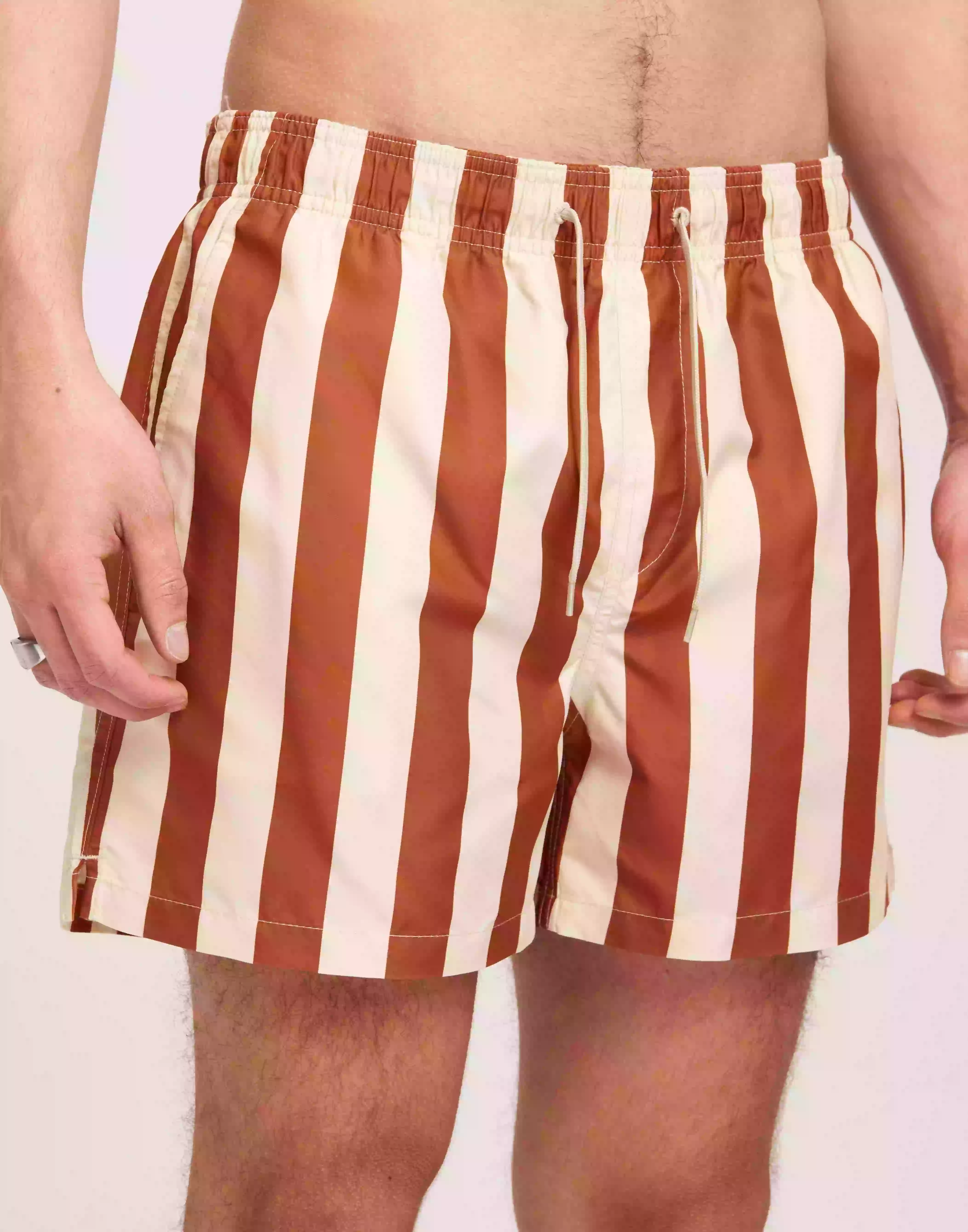 Selected Homme Slhdane Aop Swimshorts W Badeshorts Oatmeal W. Chutney