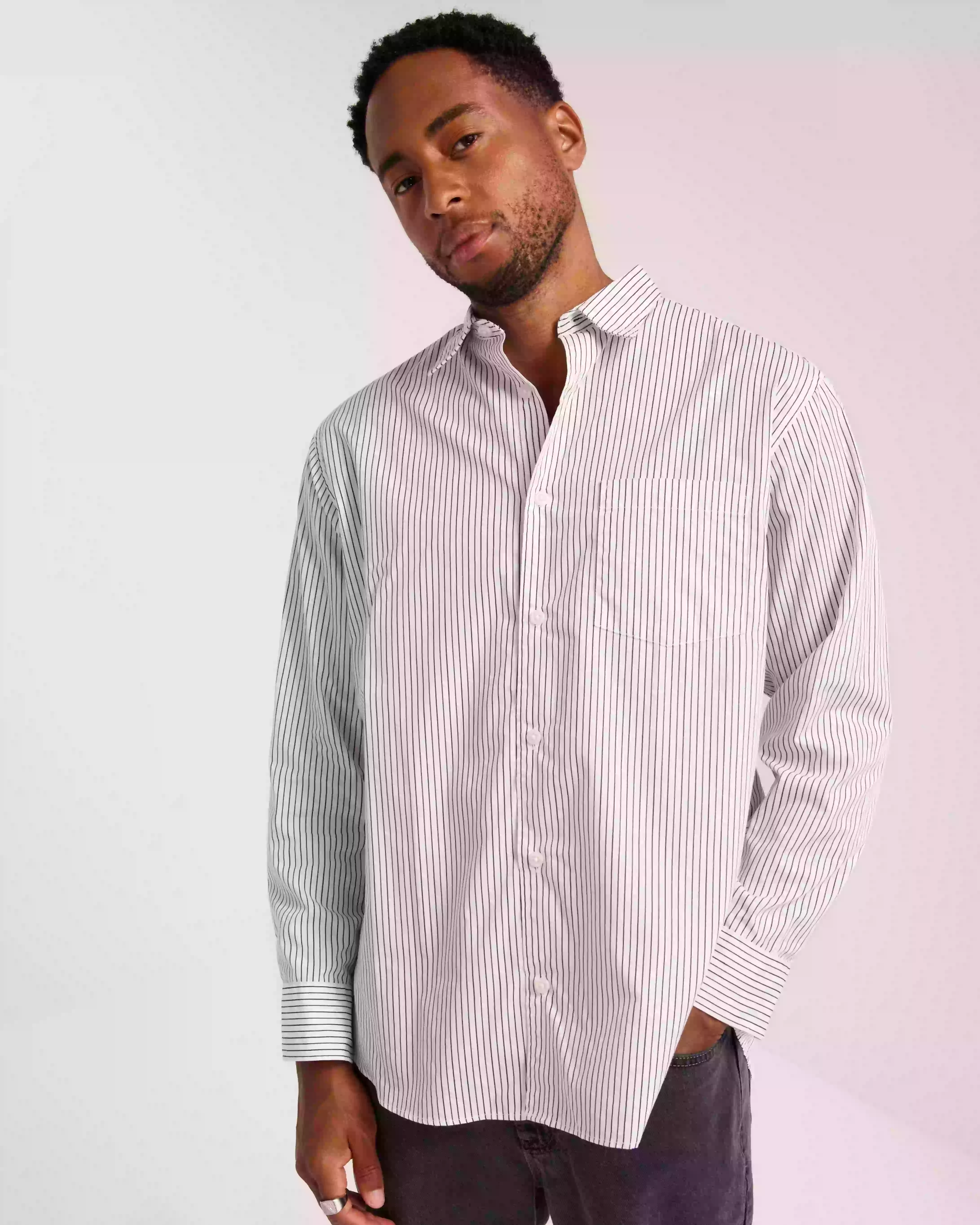 Jack & Jones Jorbill Poplin Oversized Shirt Ls Skjorter White /