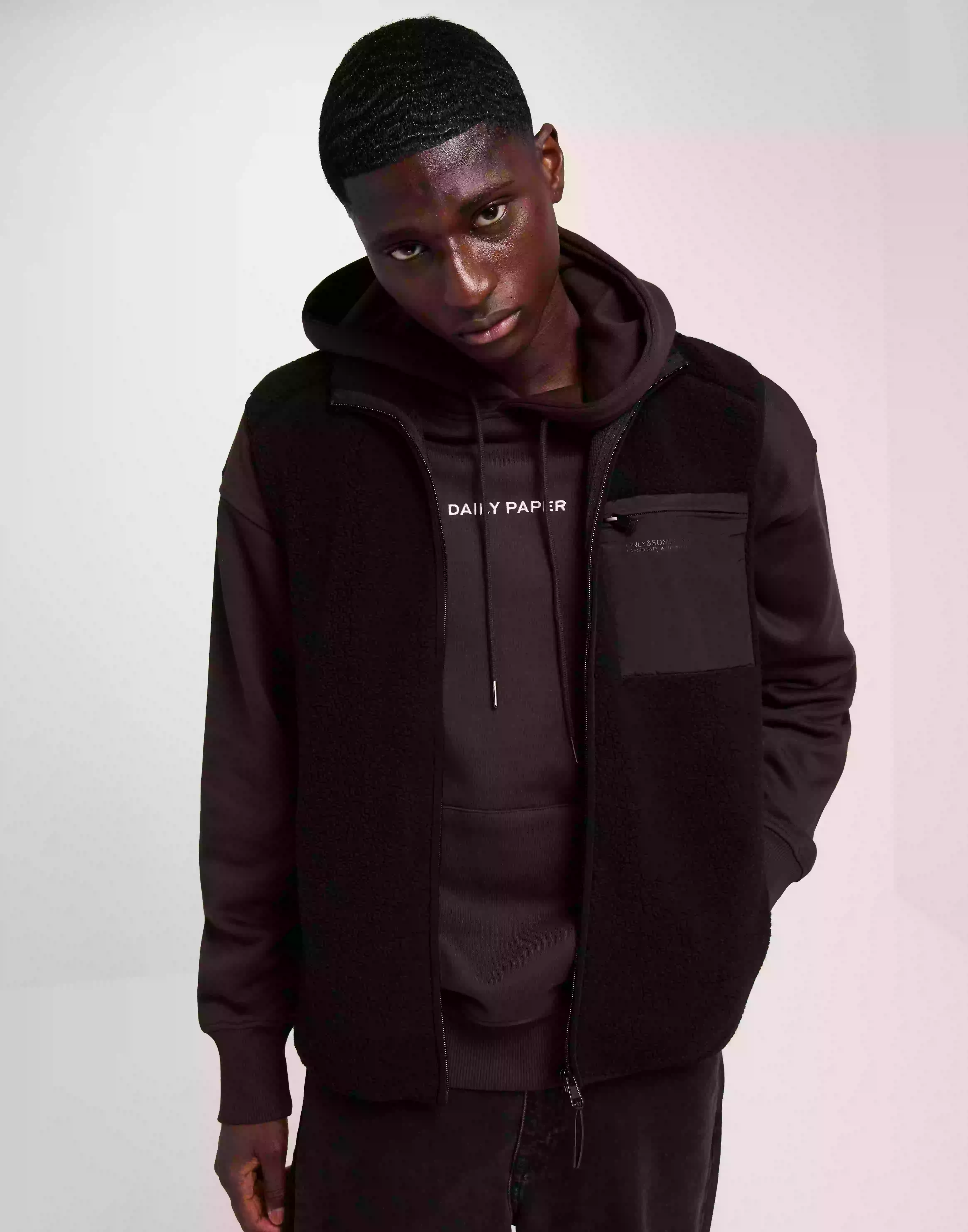 Only & Sons Onsdallas Sherpa Vest Otw Vd Västar Black