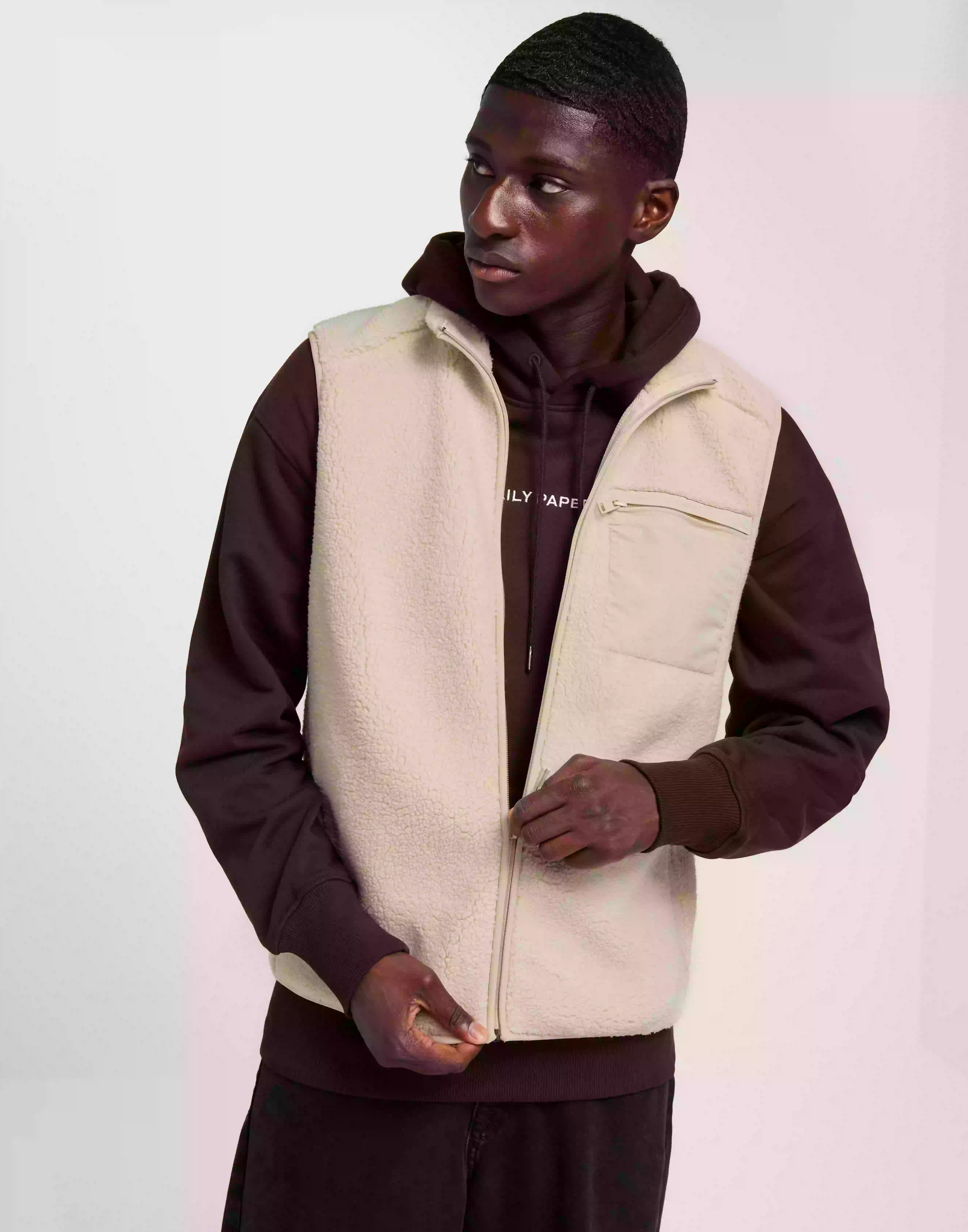 Only & Sons Onsdallas Sherpa Vest Otw Vd Vester Silver Lining