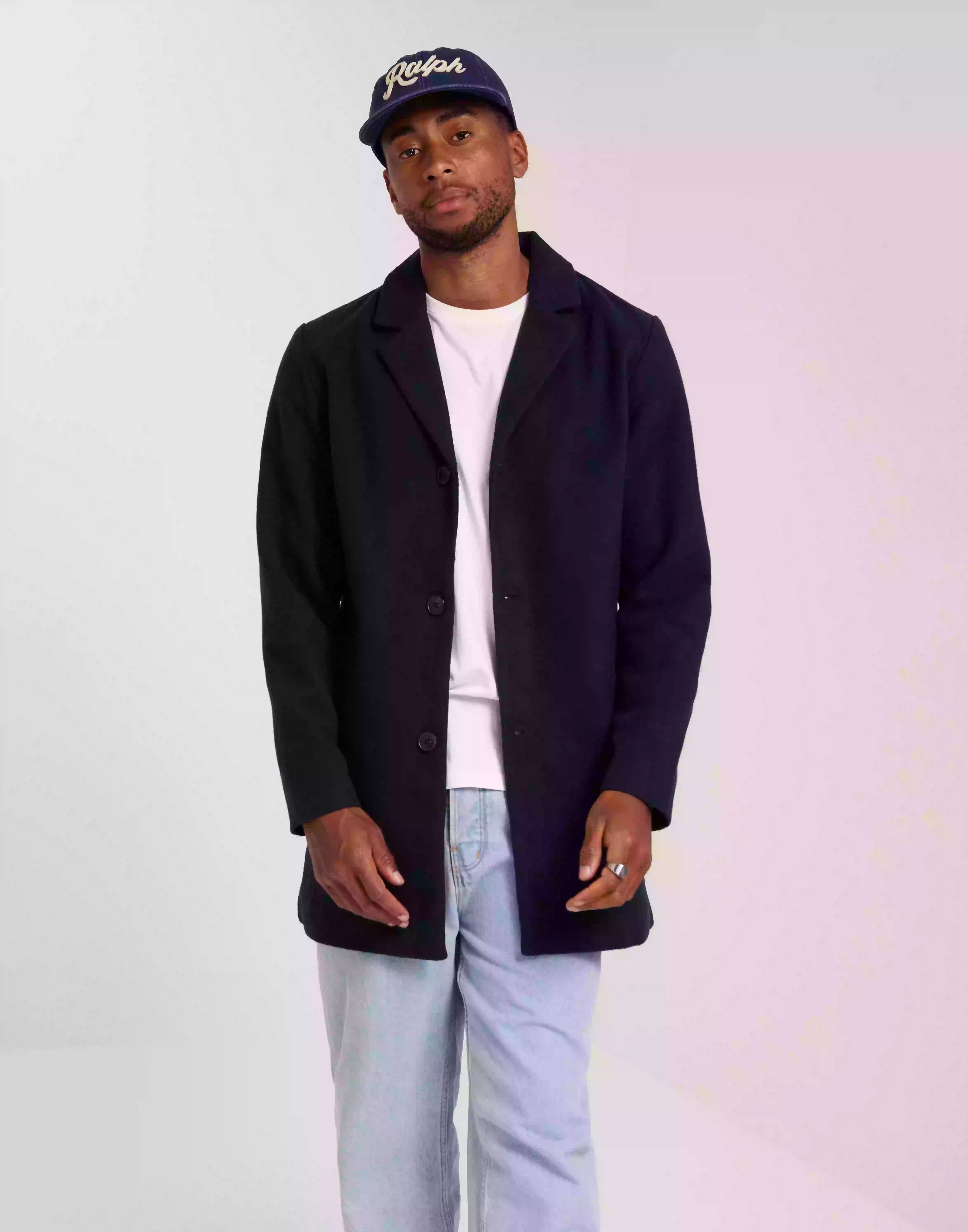 Jack & Jones Jjzac Wool Coat Rockar Navy Blazer