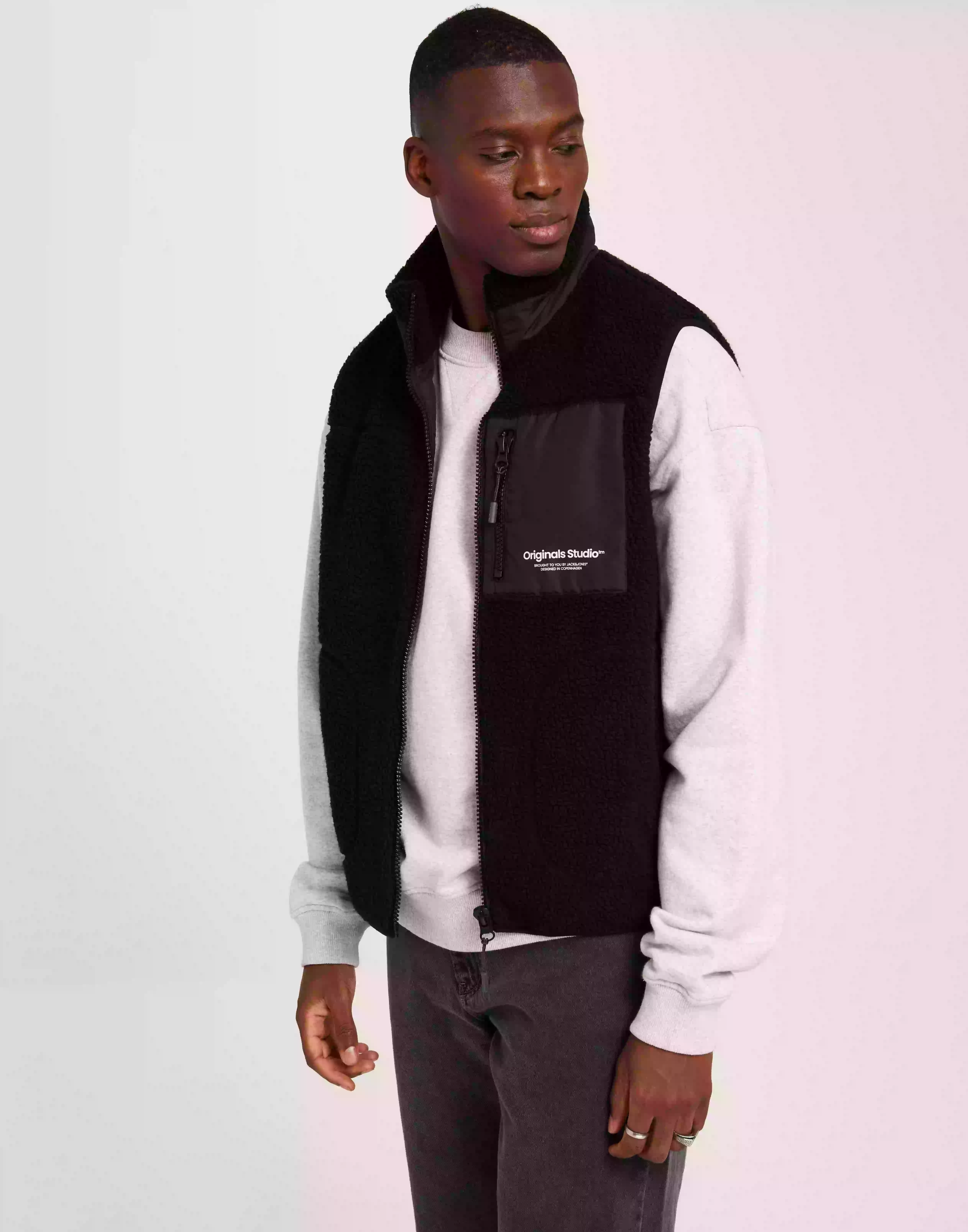 Jack & Jones Jorvesterbro Teddy Bodywarmer Sn Västar Black