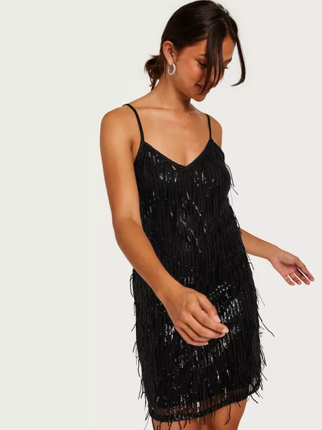 Black DRESS - Only STRAP Buy SHORT WVN Black ONLSPACY Sequins