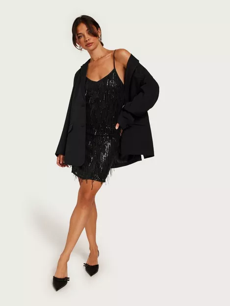 - Sequins WVN Only DRESS Black Black STRAP ONLSPACY SHORT Buy