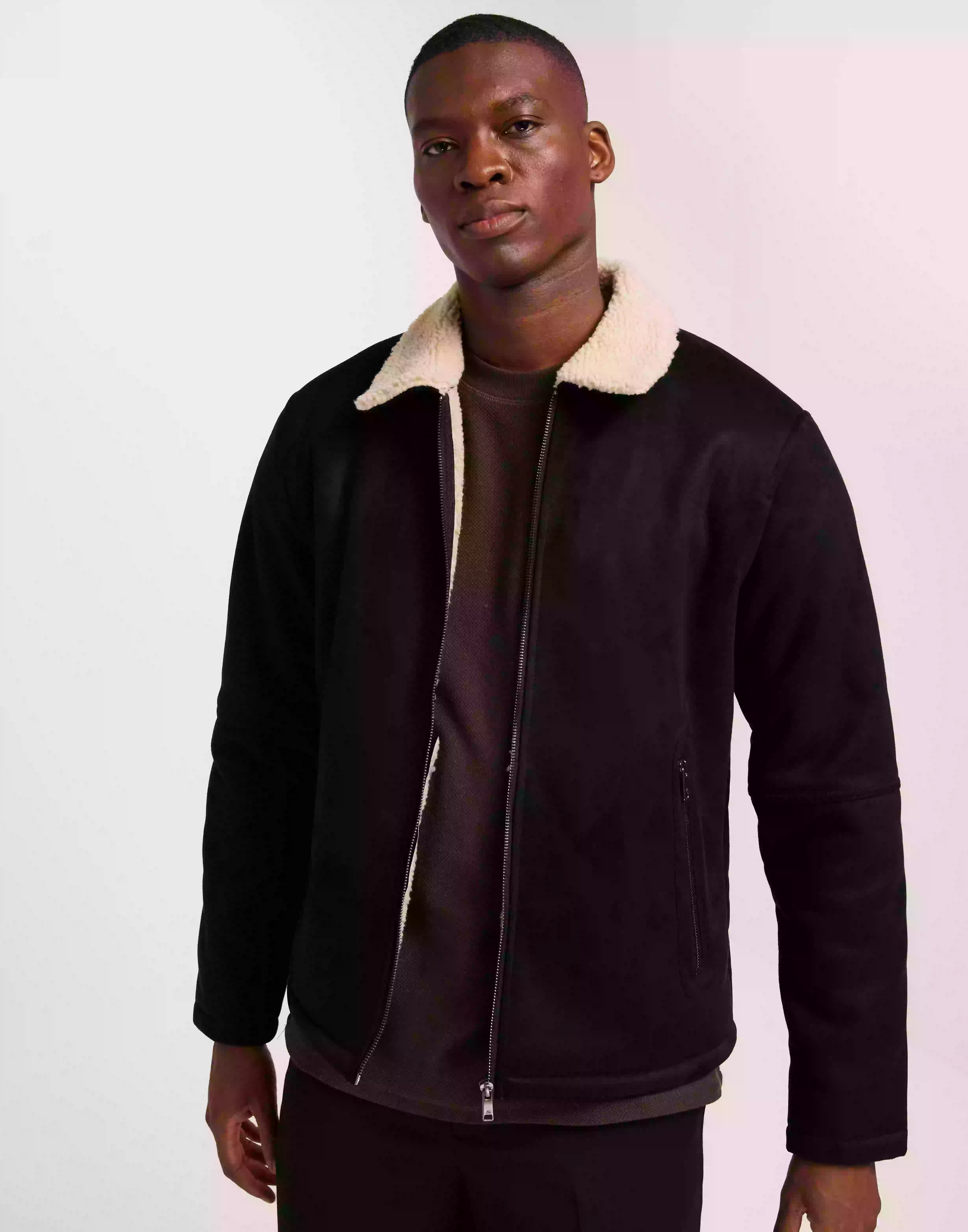 Only & Sons Onsroyce Shearling Jacket Otw Vårjackor & Höstjackor Black
