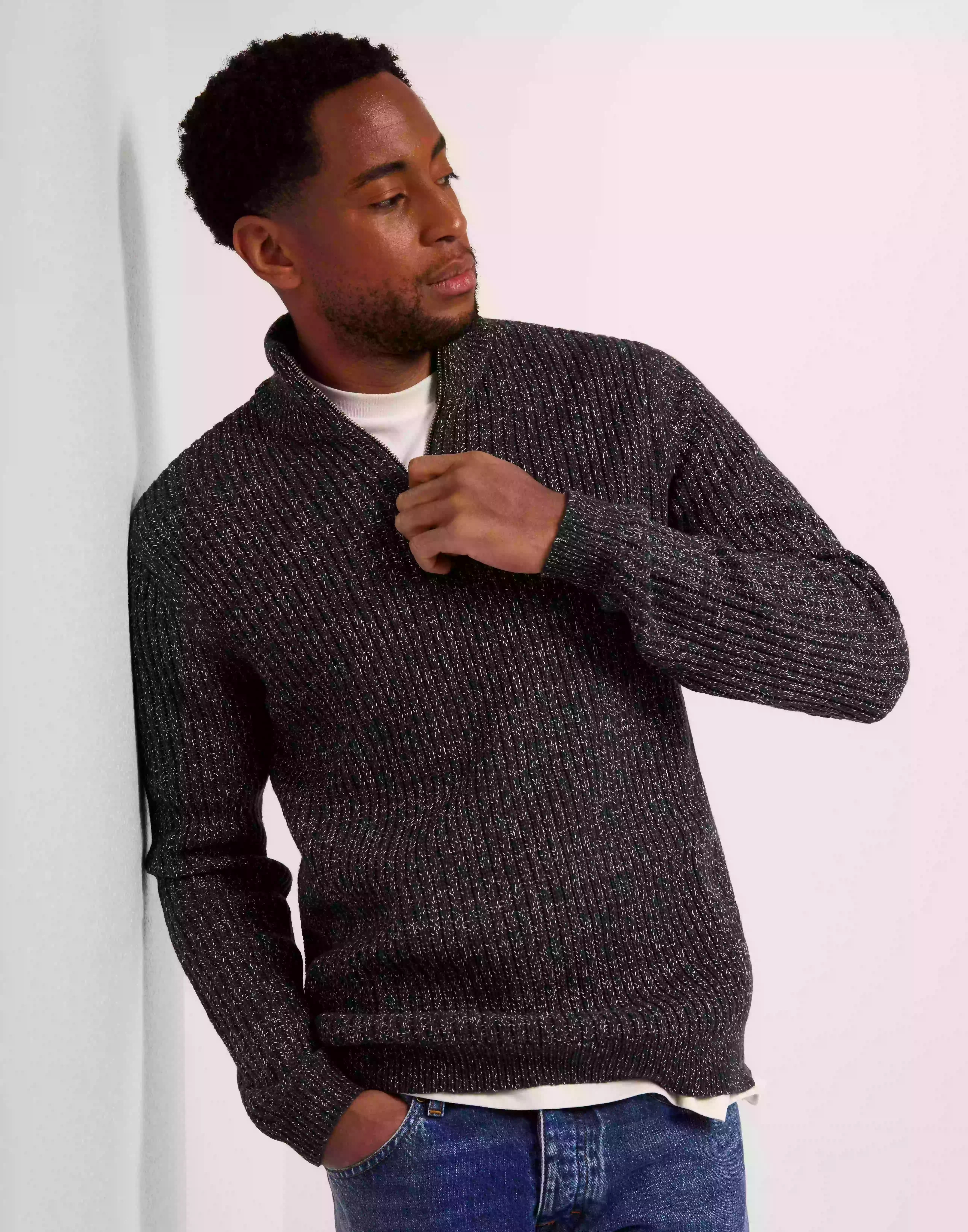 Only & Sons Onsmalaki Reg 7 Half Zip Knit Stickade tröjor Dark Navy