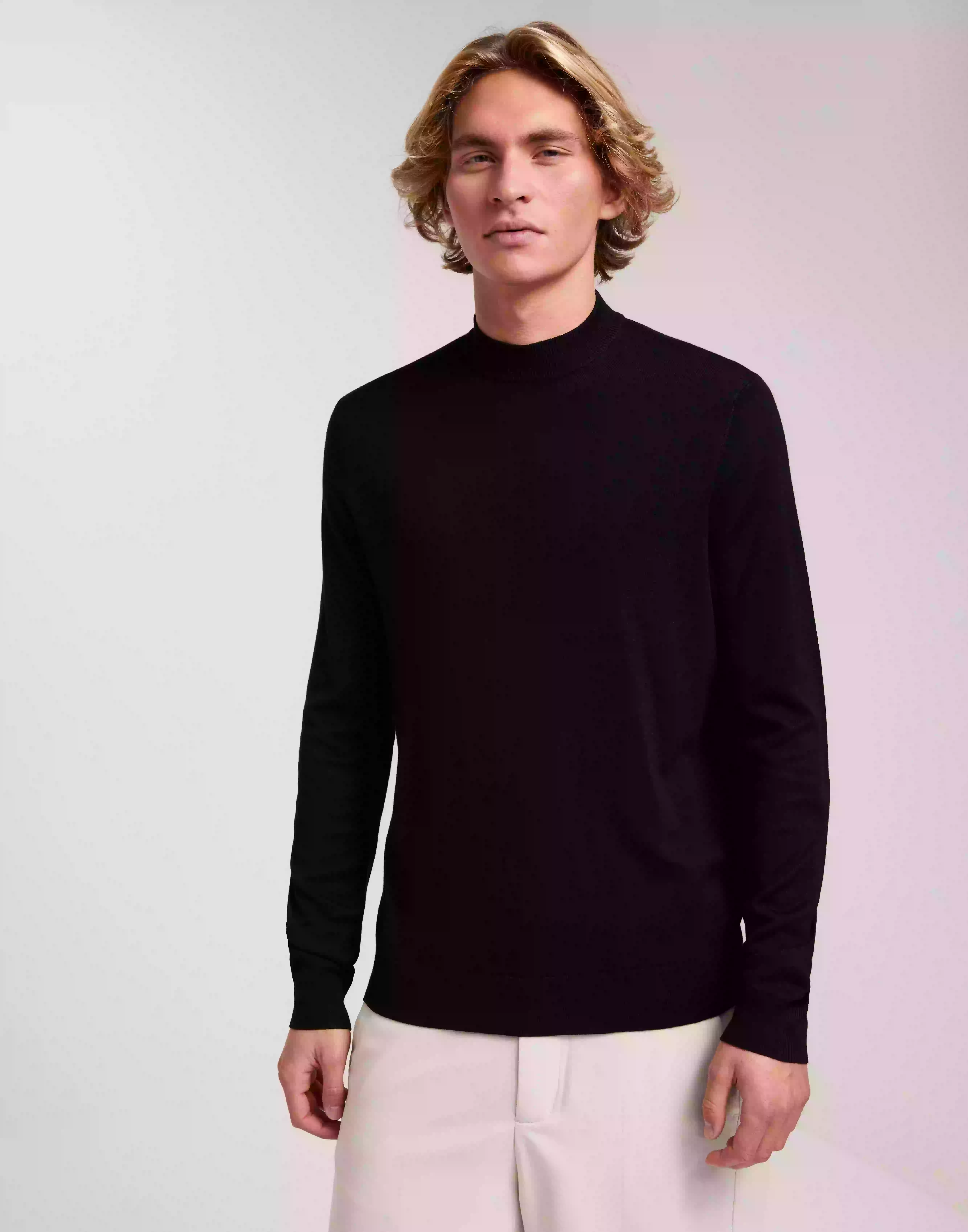 Only & Sons Onswyler Life Reg 14 Ls Mock Knit Strikkegensere Black
