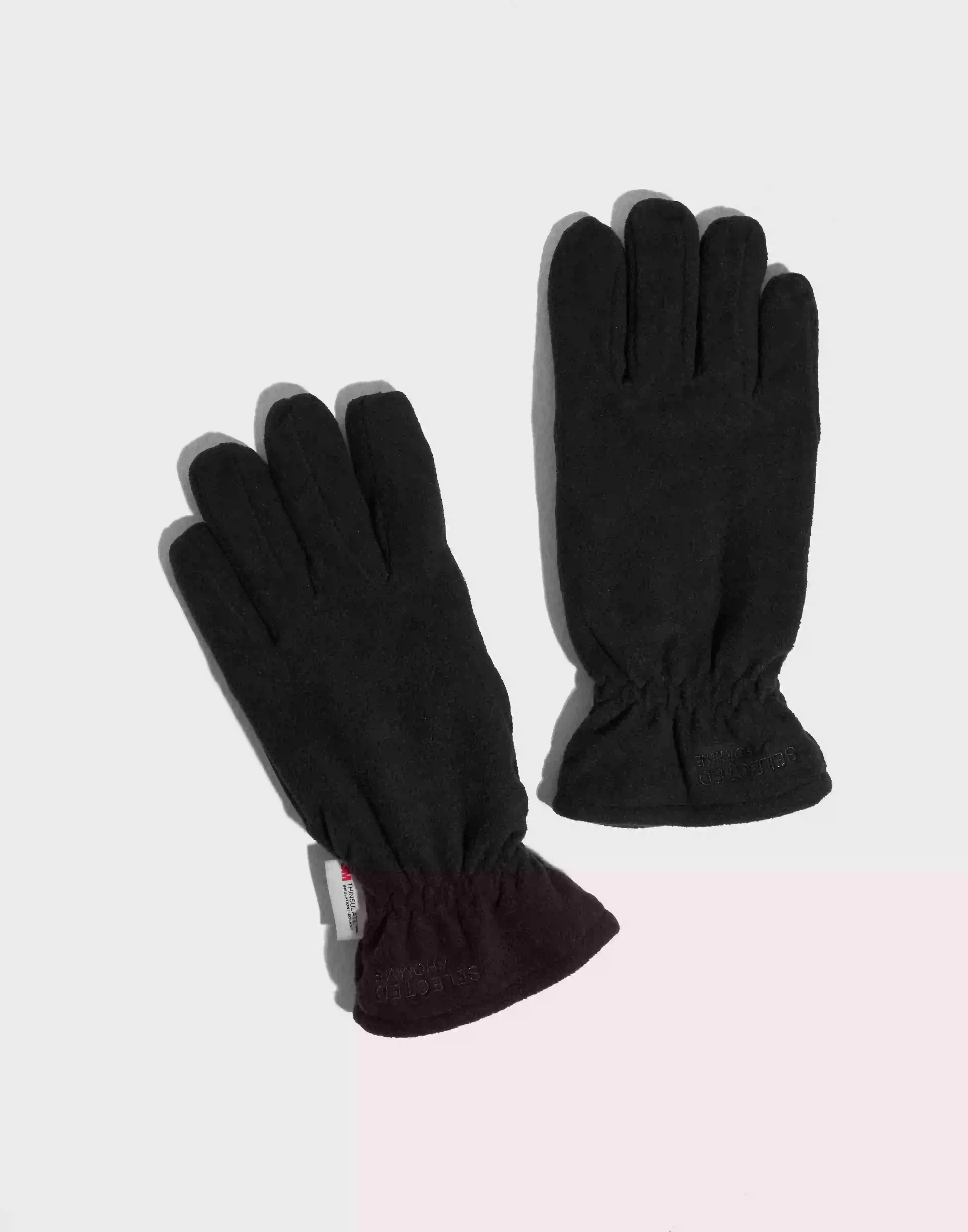 Selected Homme Slhatticus Fleece Gloves B Hansker & Vanter Black