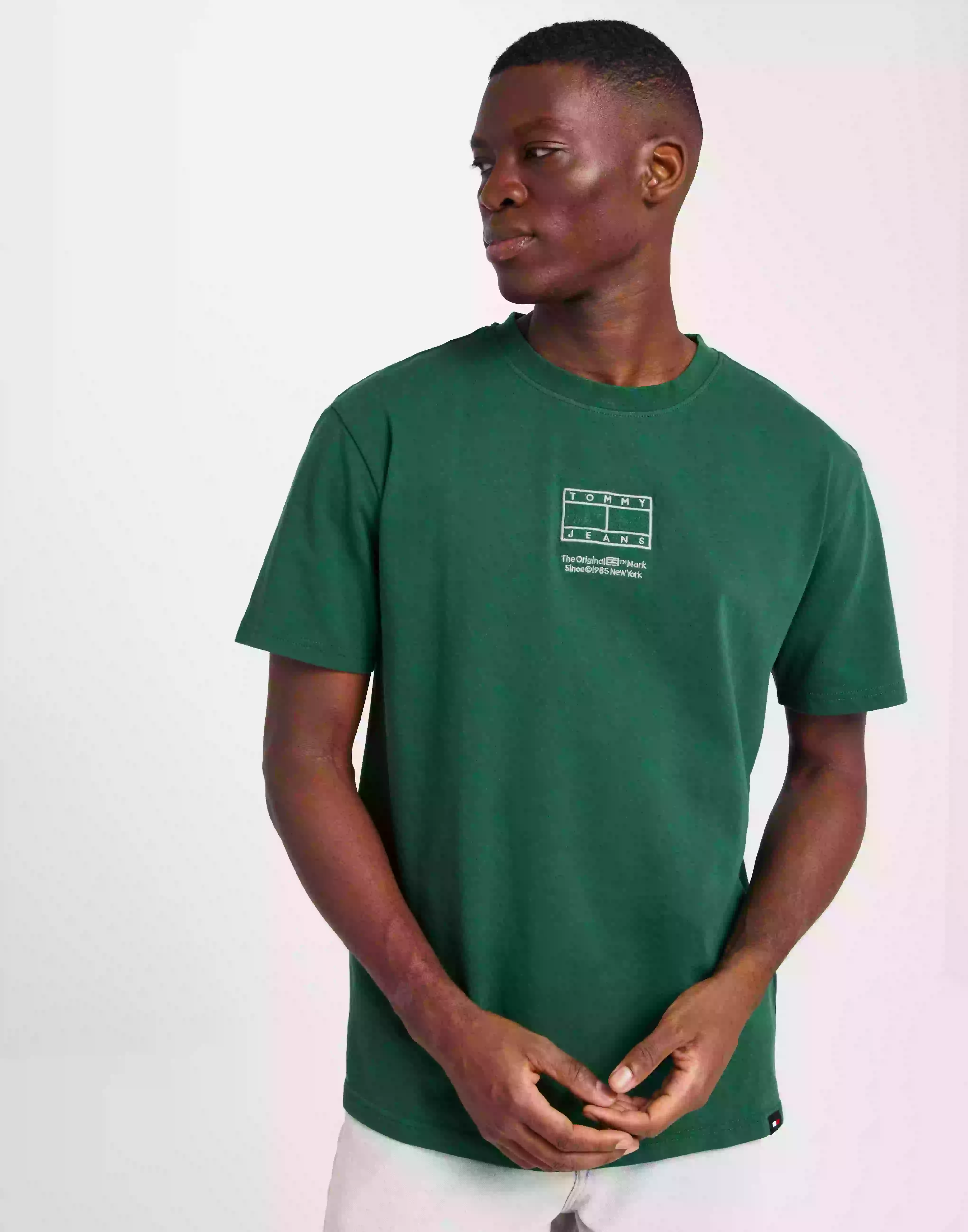 Tommy Jeans Tjm Reg Tonal Flag Tee Kortermede t-shirts Court Green