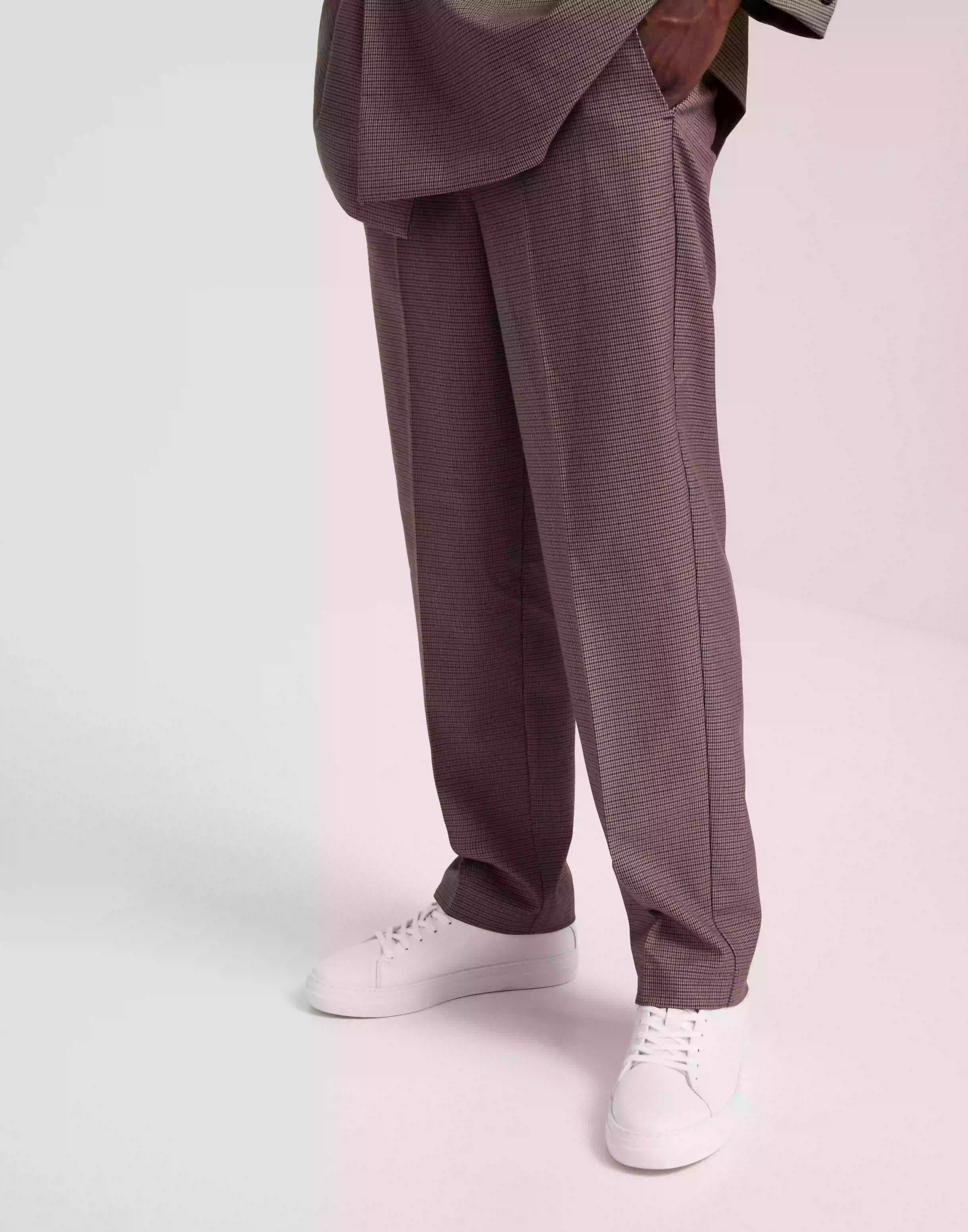 Jack & Jones Jpstkarl Jjtailored Troy Dressbukser Coriander Houndstooth