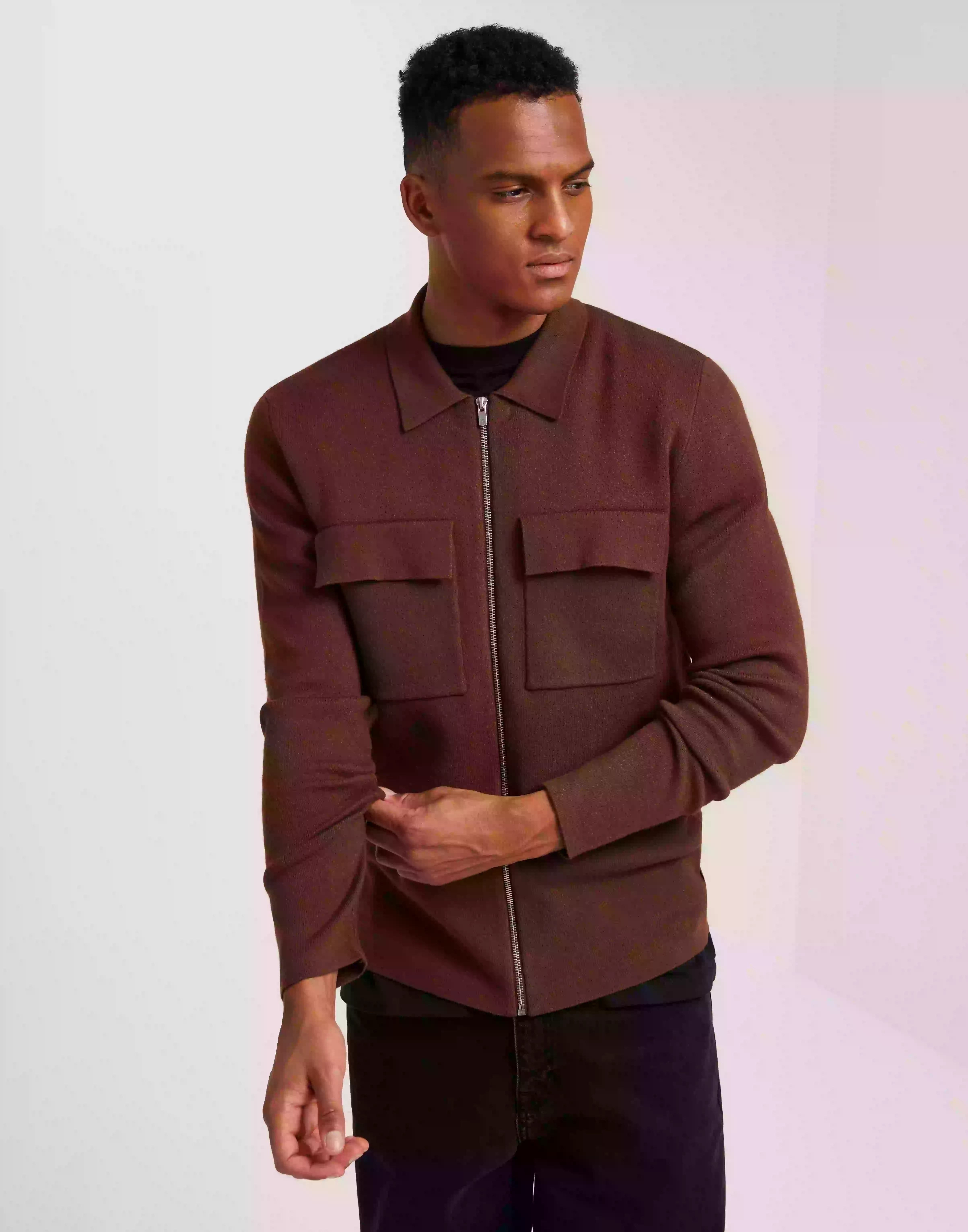 Jack & Jones Jprblastall Knit Cardigan Gensere med glidelås Downtown Brown