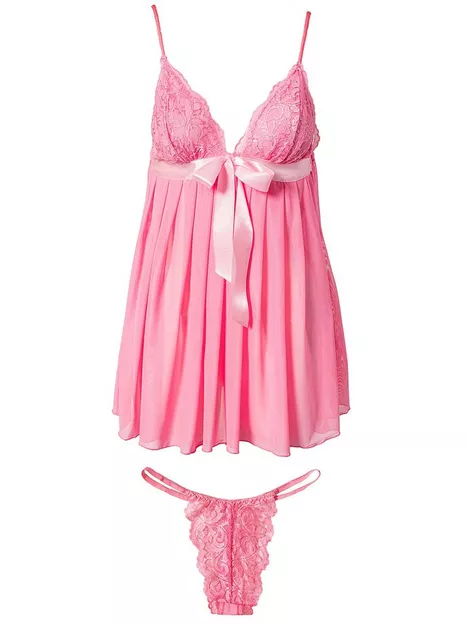 Buy Hot Anatomy Babydoll Nightdress - Pink