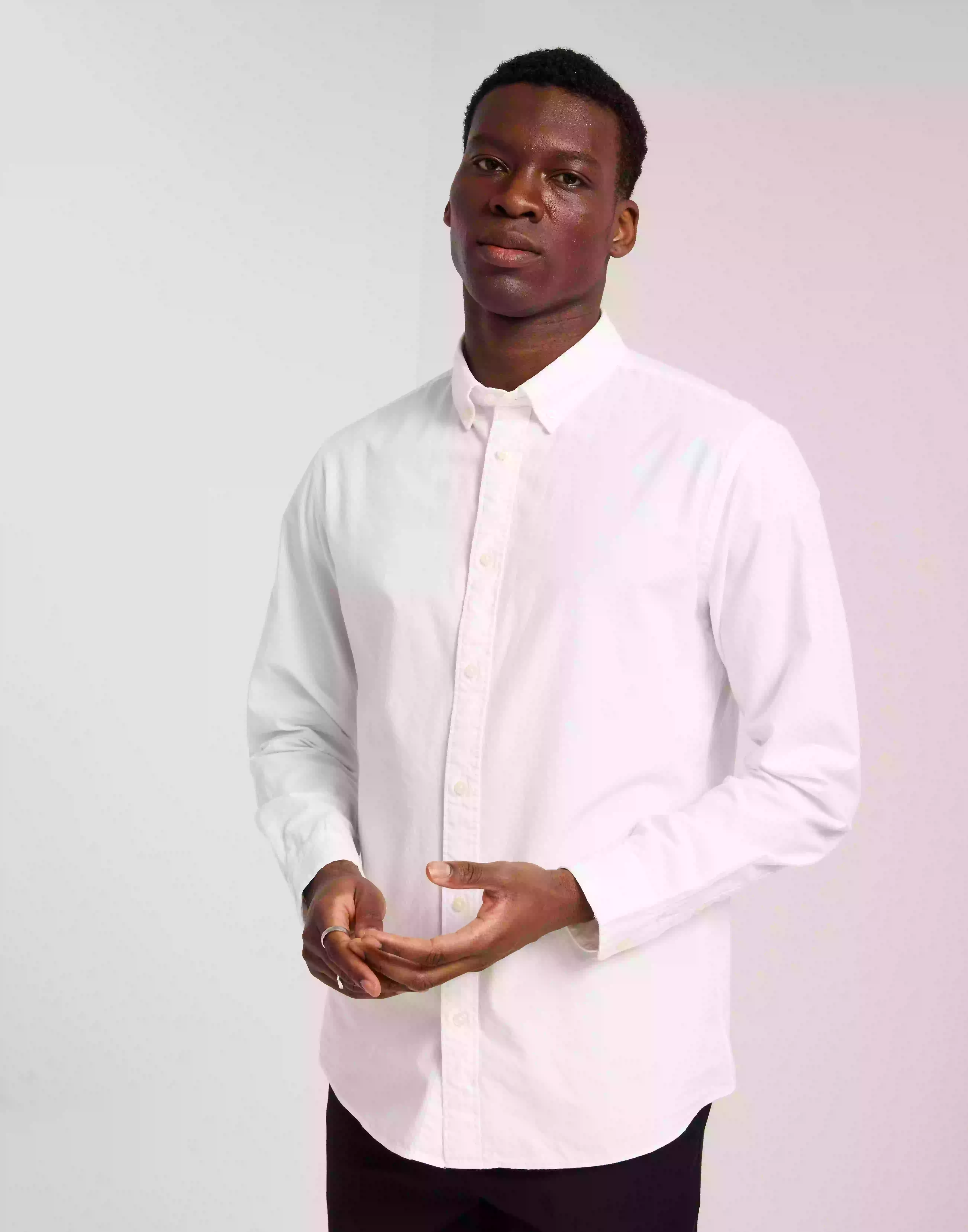 Selected Homme Slhslimrick-Poplin Shirt Ls Noos Skjorter White