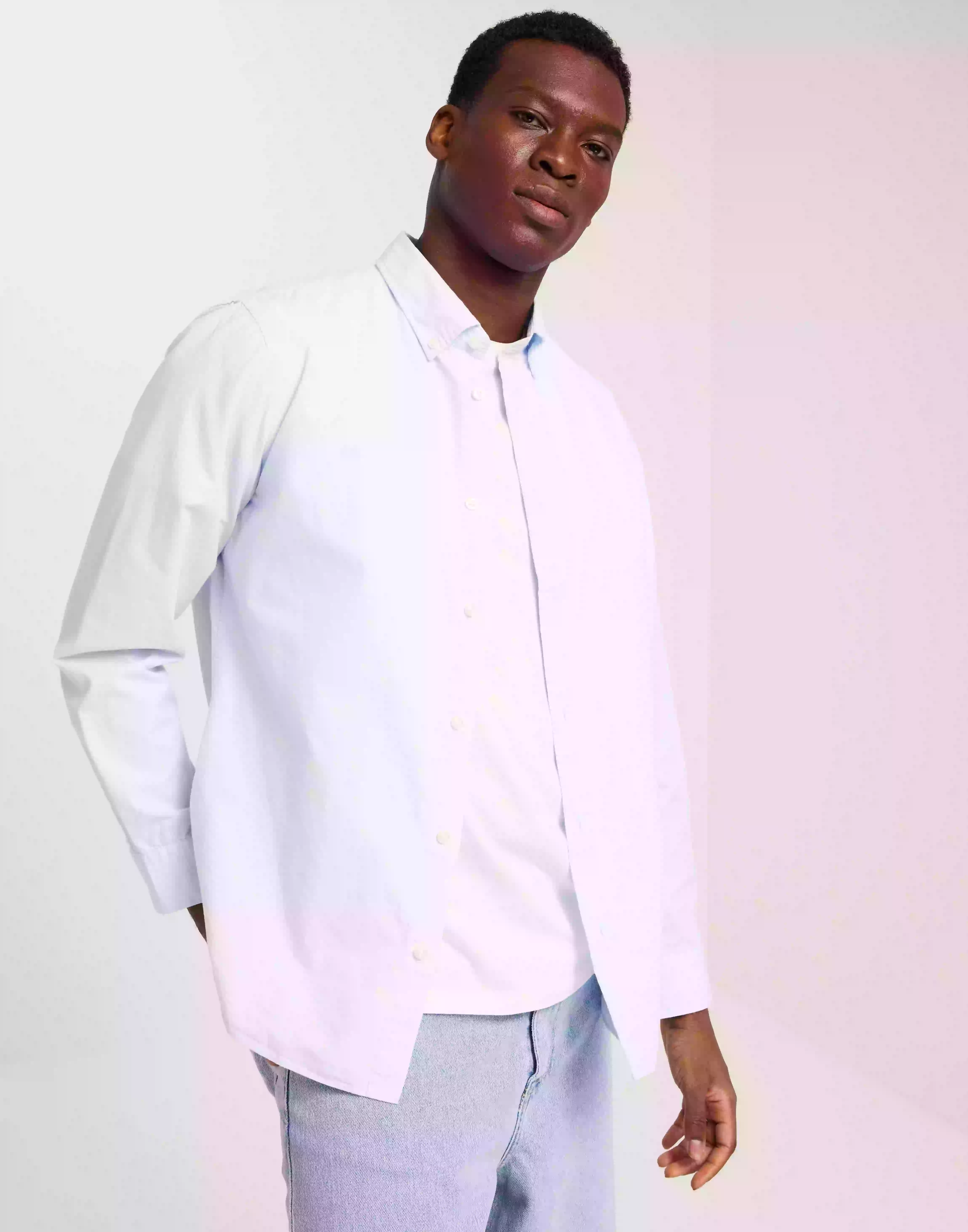 Selected Homme Slhslimrick-Poplin Shirt Ls Noos Skjorter Light Blue