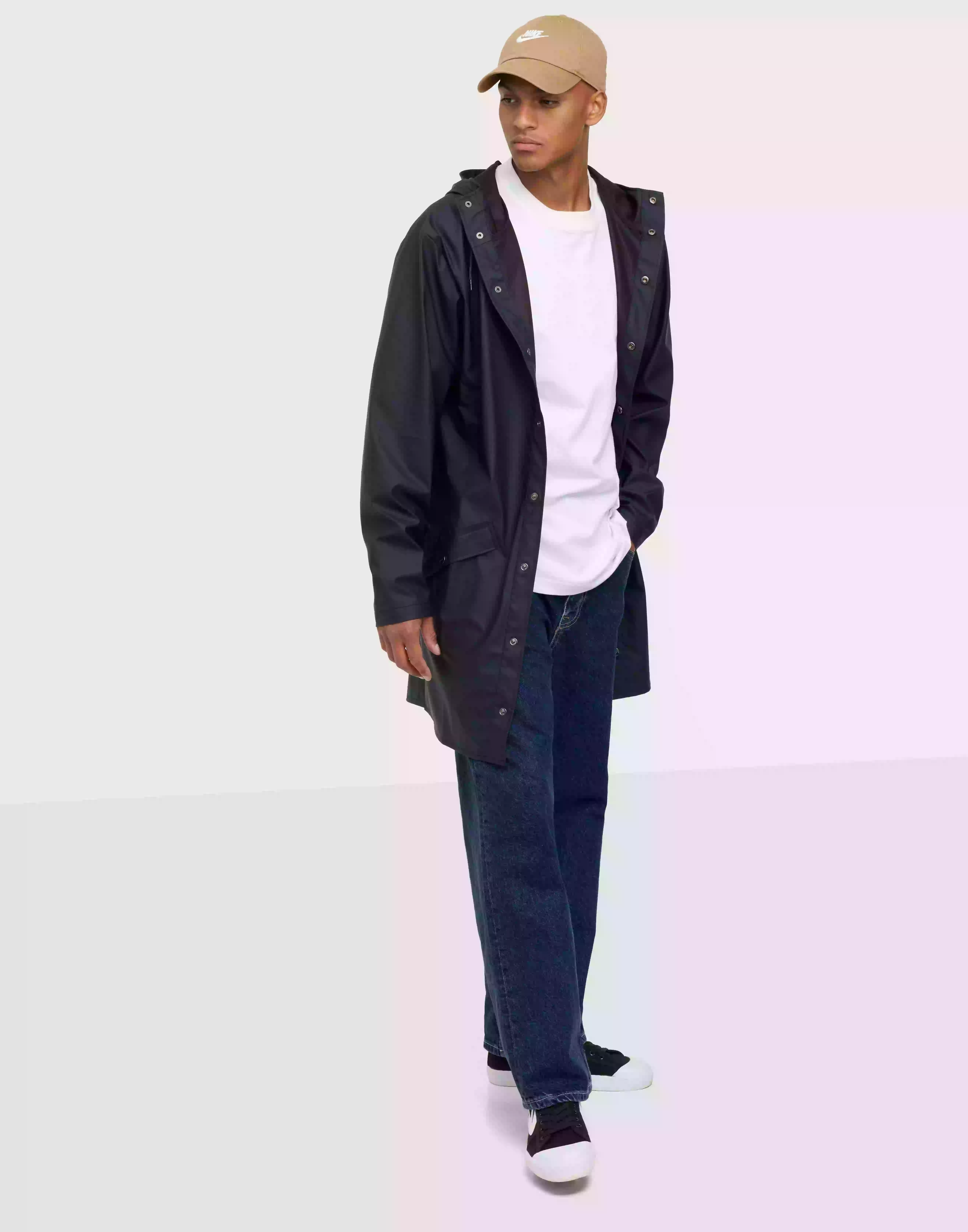 Rains Long Jacket Regnjackor Blue