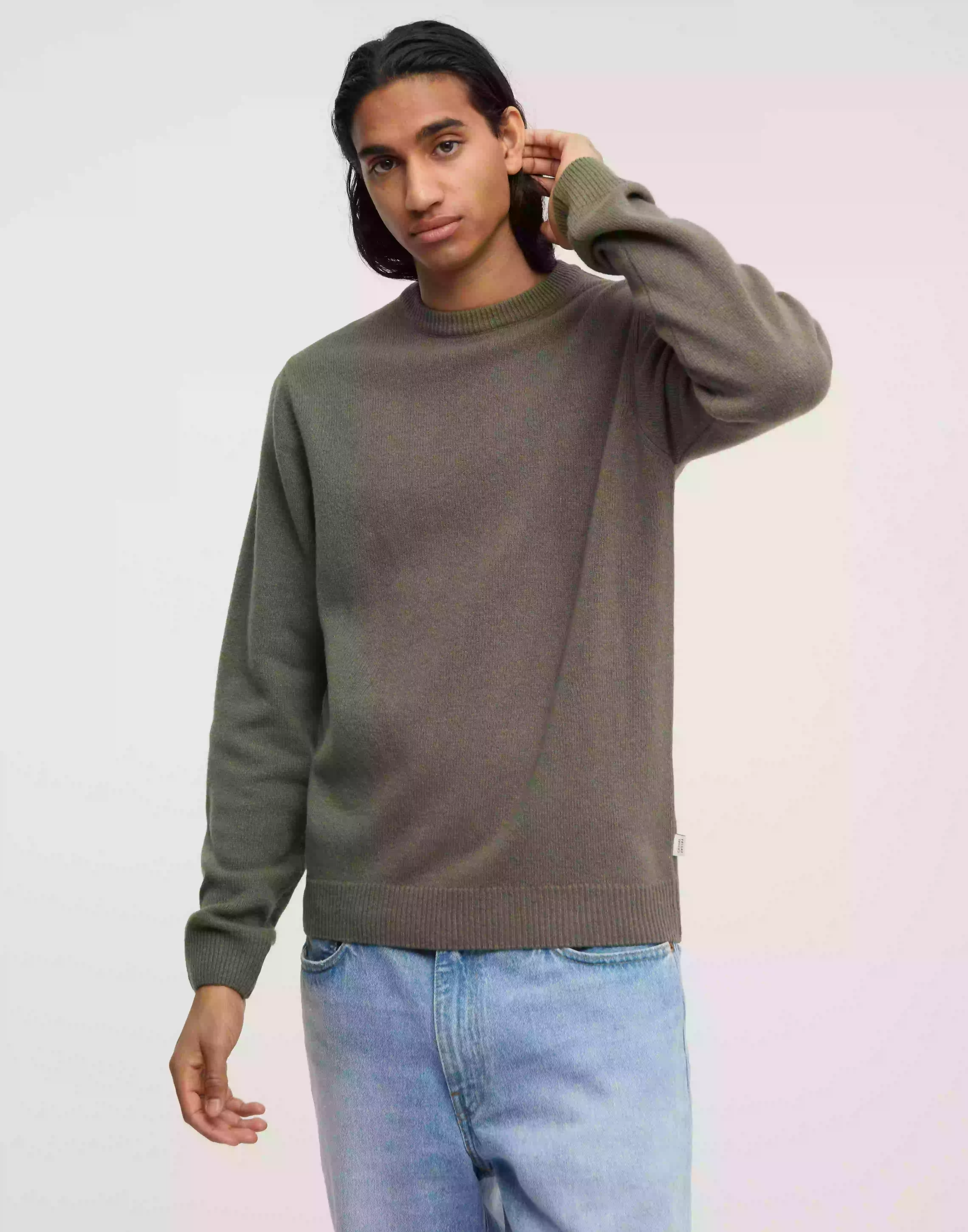 Casual Friday Karl crew neck bounty knit Gensere Olive