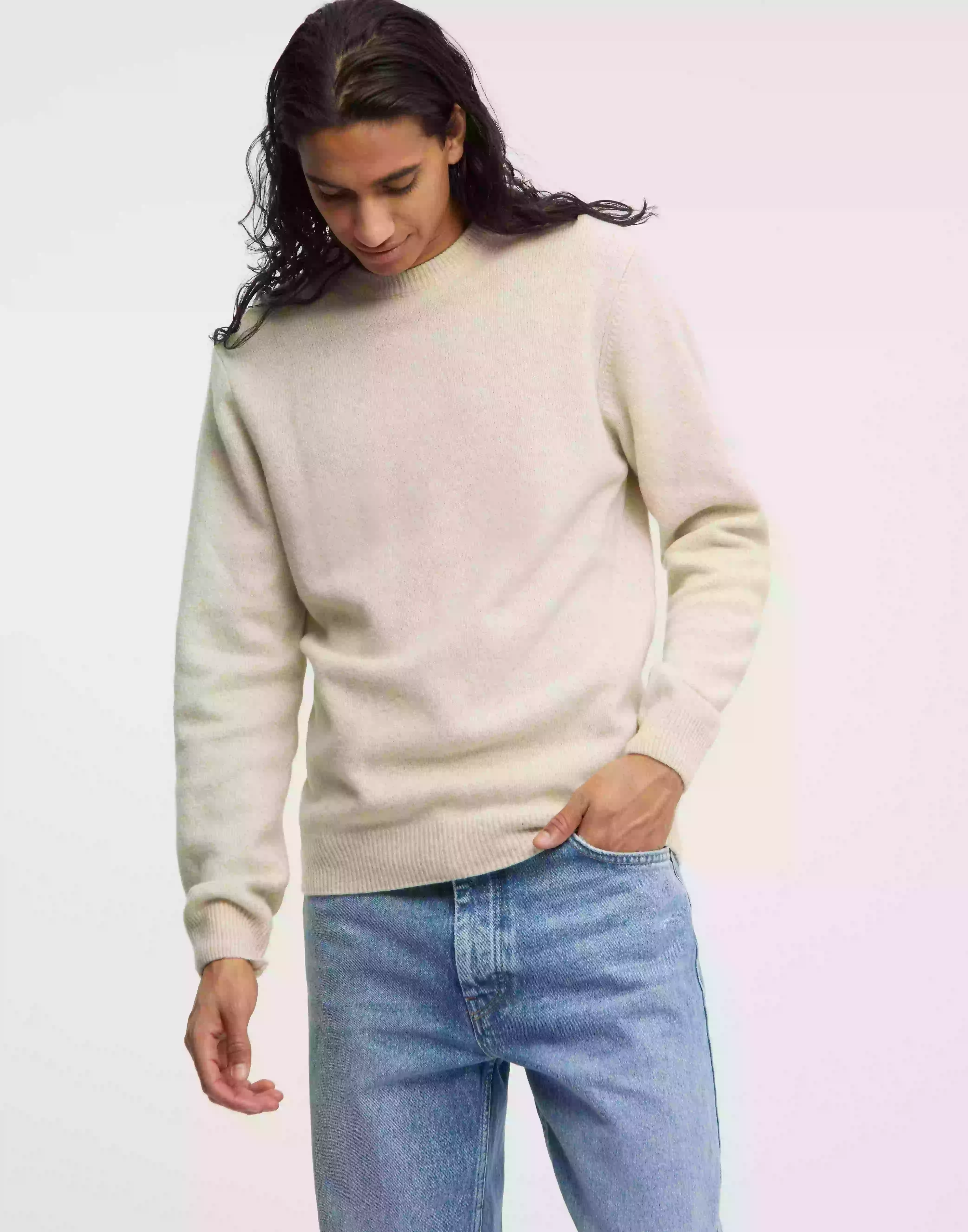 Casual Friday Karl crew neck bounty knit Gensere Sand Melange