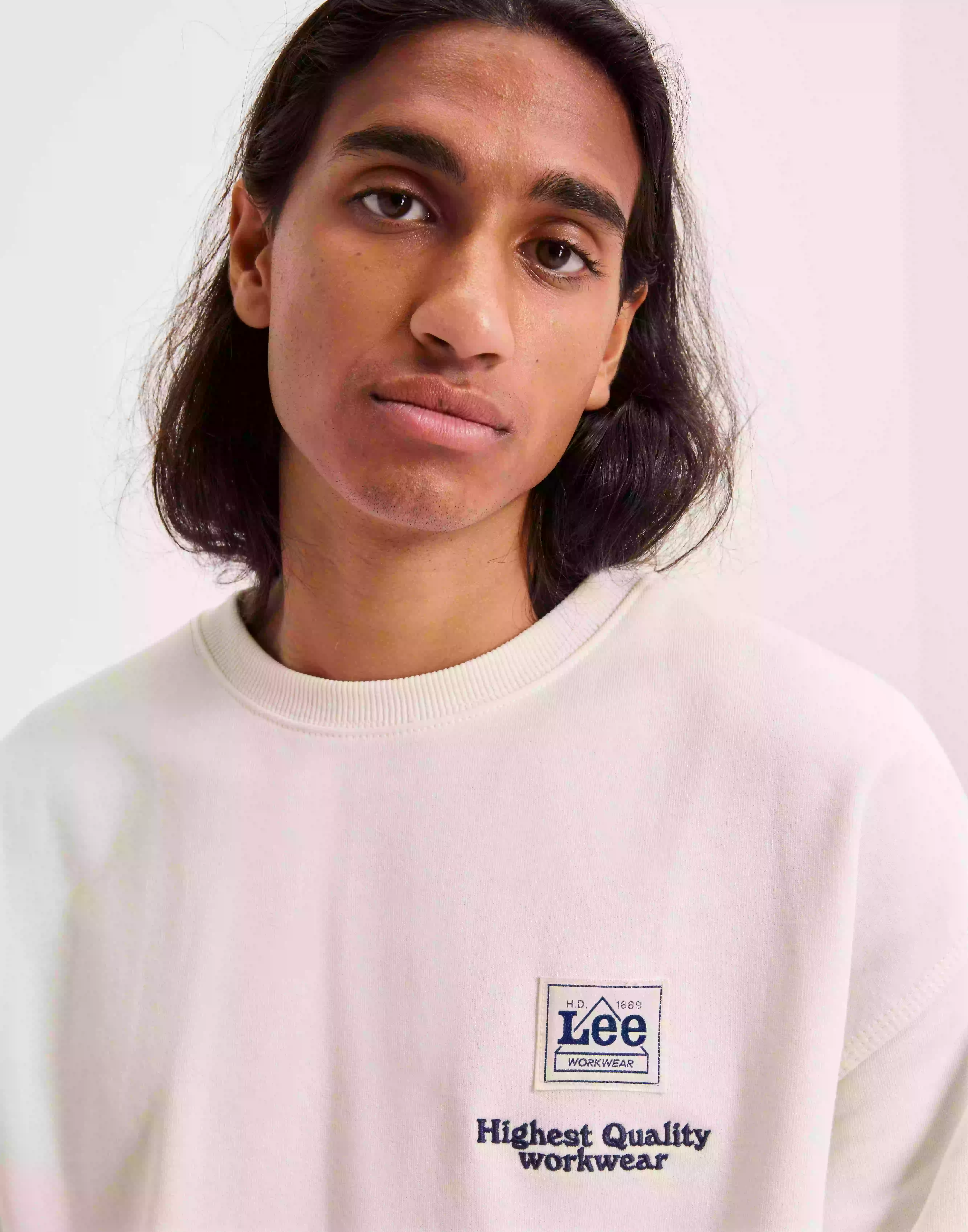 Lee Jeans Workwear Crew Sws Sweatshirts Ecru