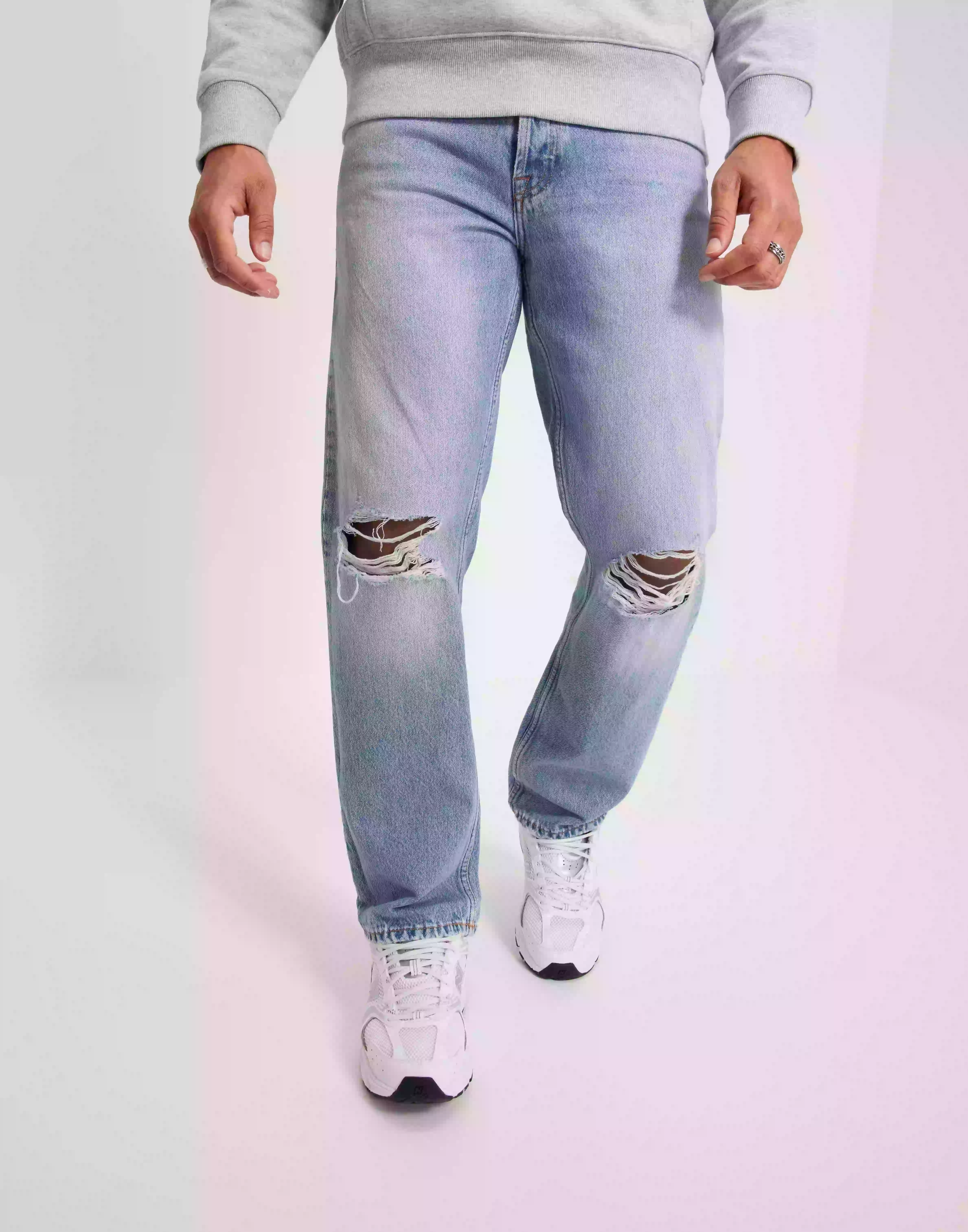 Dr Denim Dash Straight jeans Stone Cast Used Ripped