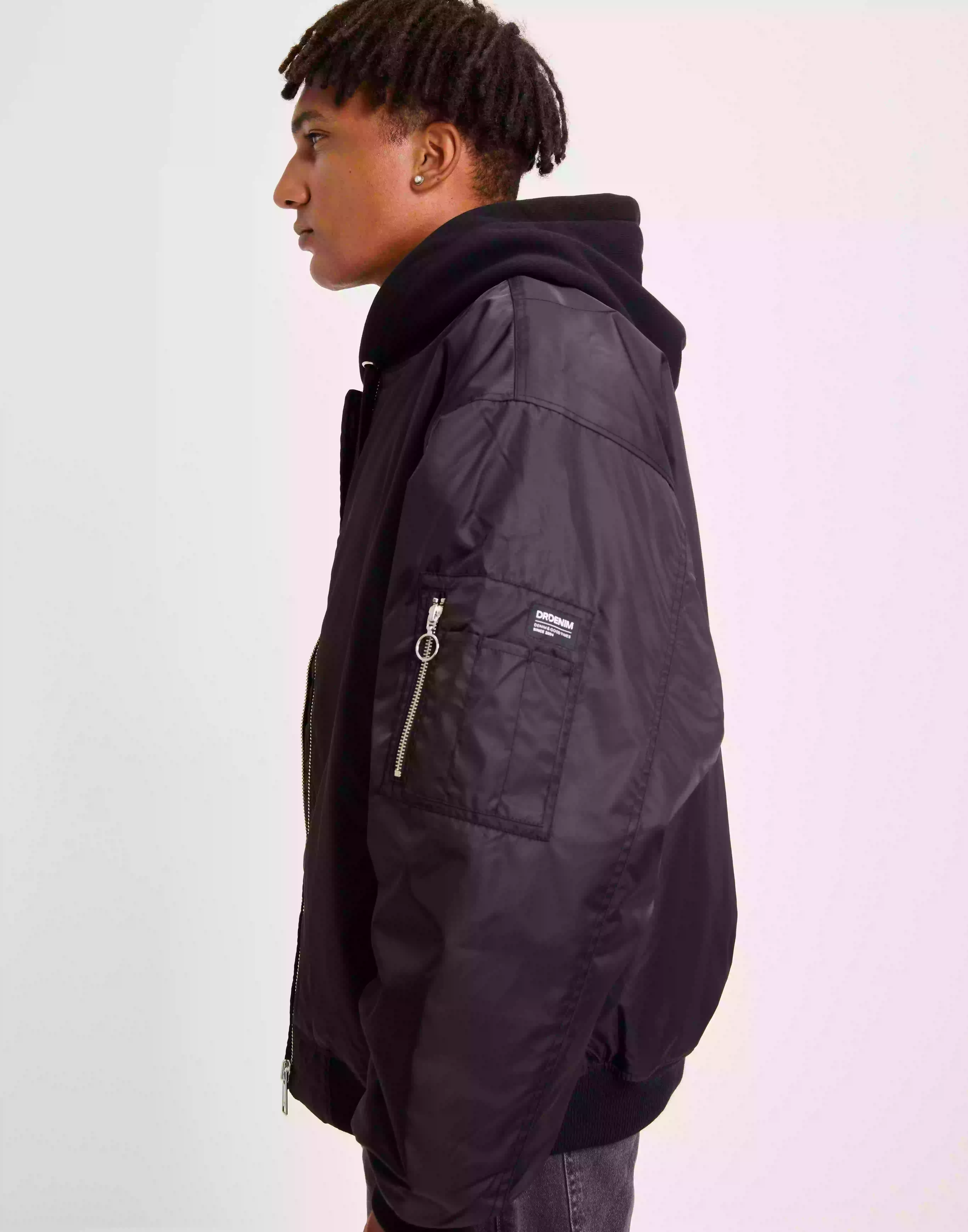 Dr Denim Hector Bomber Jacket Bomberjackor Black