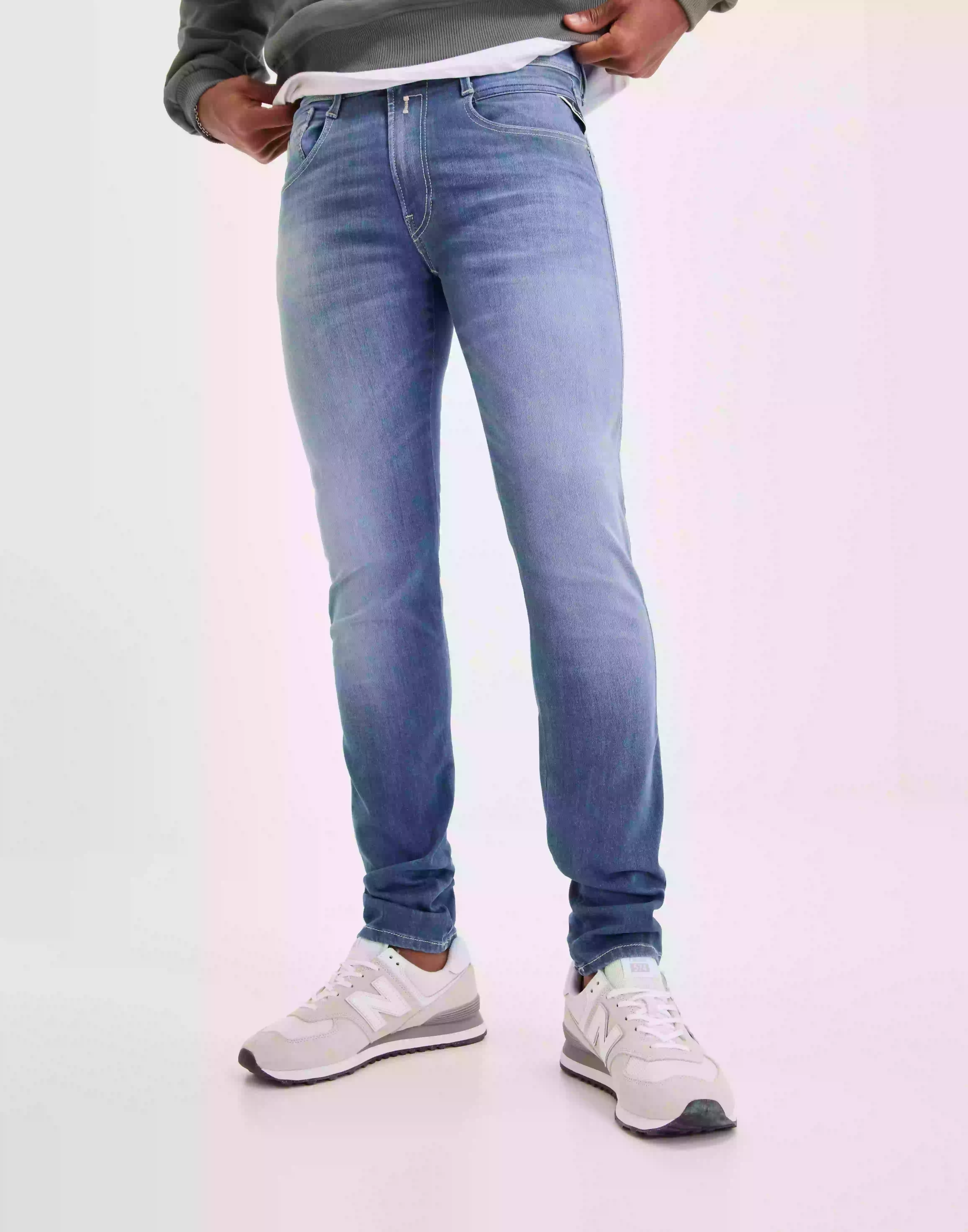 Replay ANBASS Trousers Slim fit jeans Medium Blue