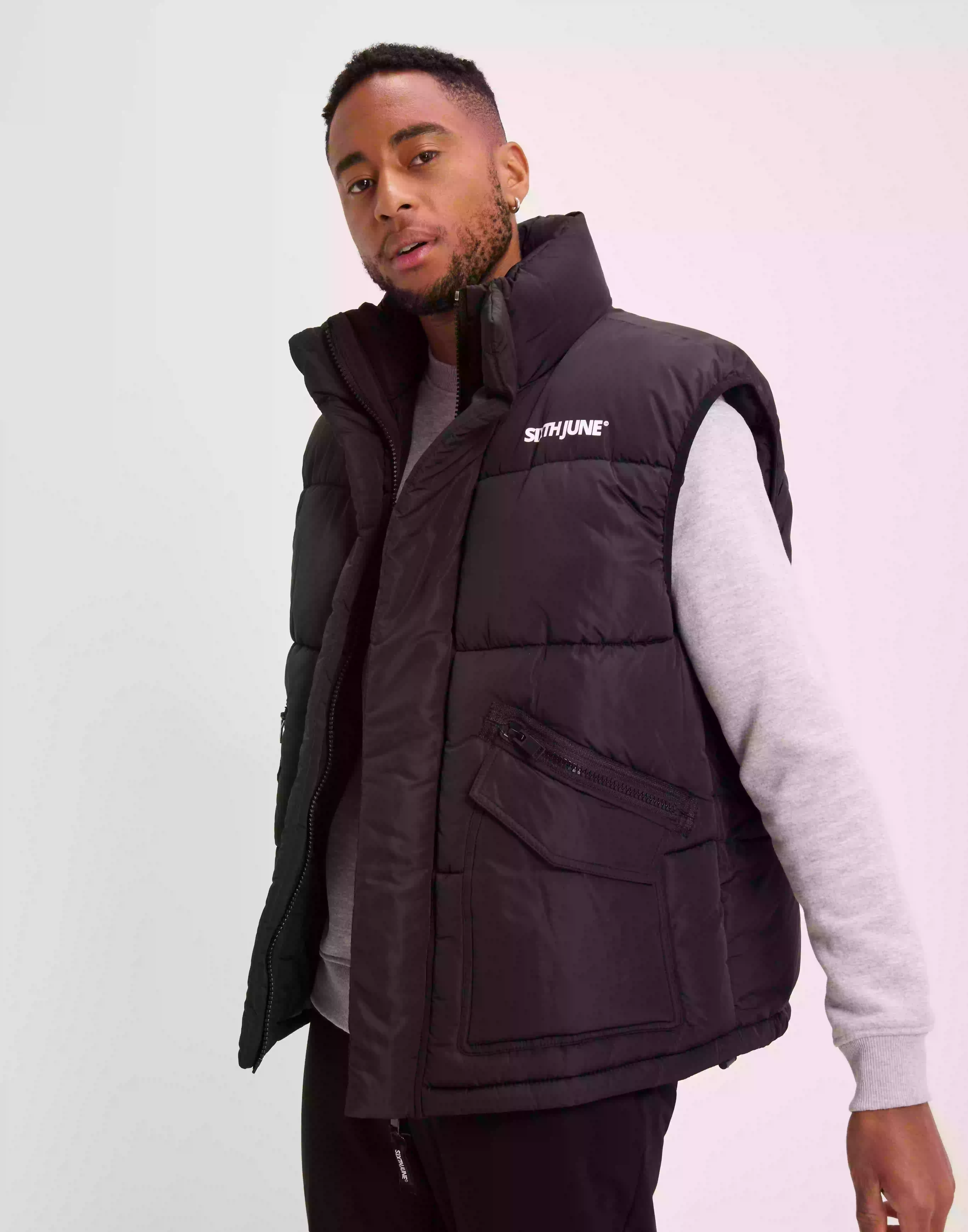 Sixth June Oversize Sleeveless Downjacket Västar Black