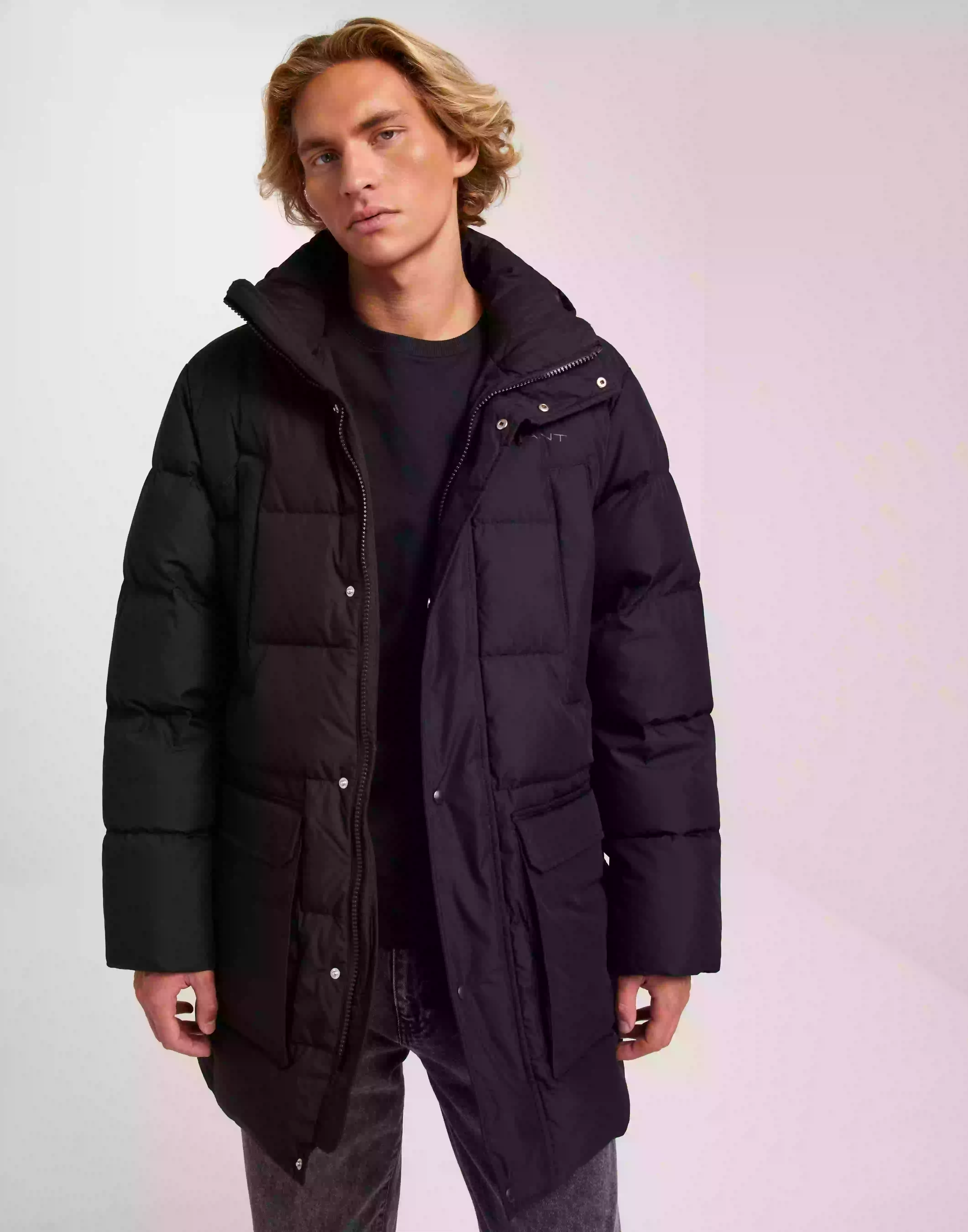 Gant D2. Long Alta Down Jacket Dunjackor Ebony Black