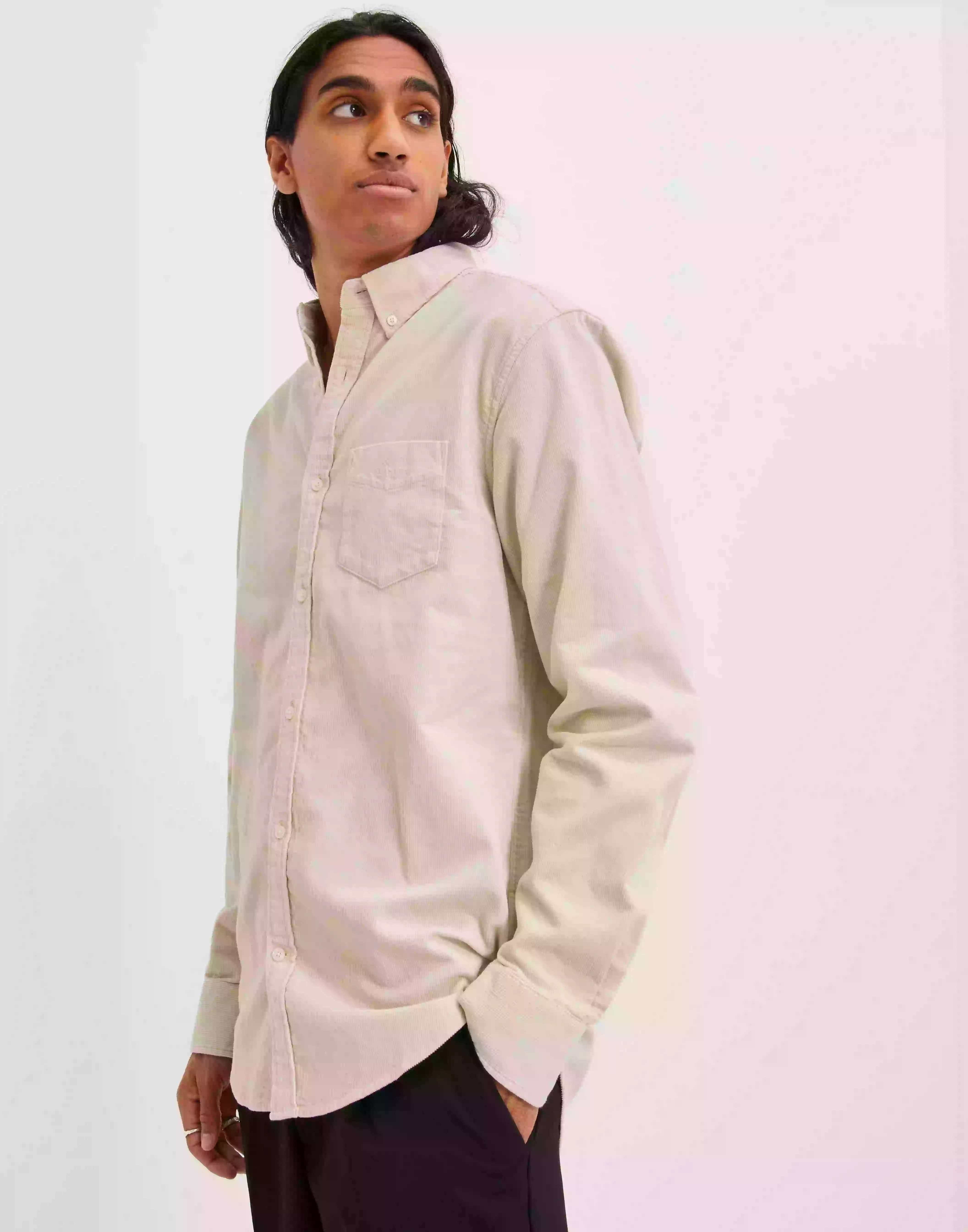 Gant D1. Reg Corduroy Shirt Bd Hverdagsskjorter Putty