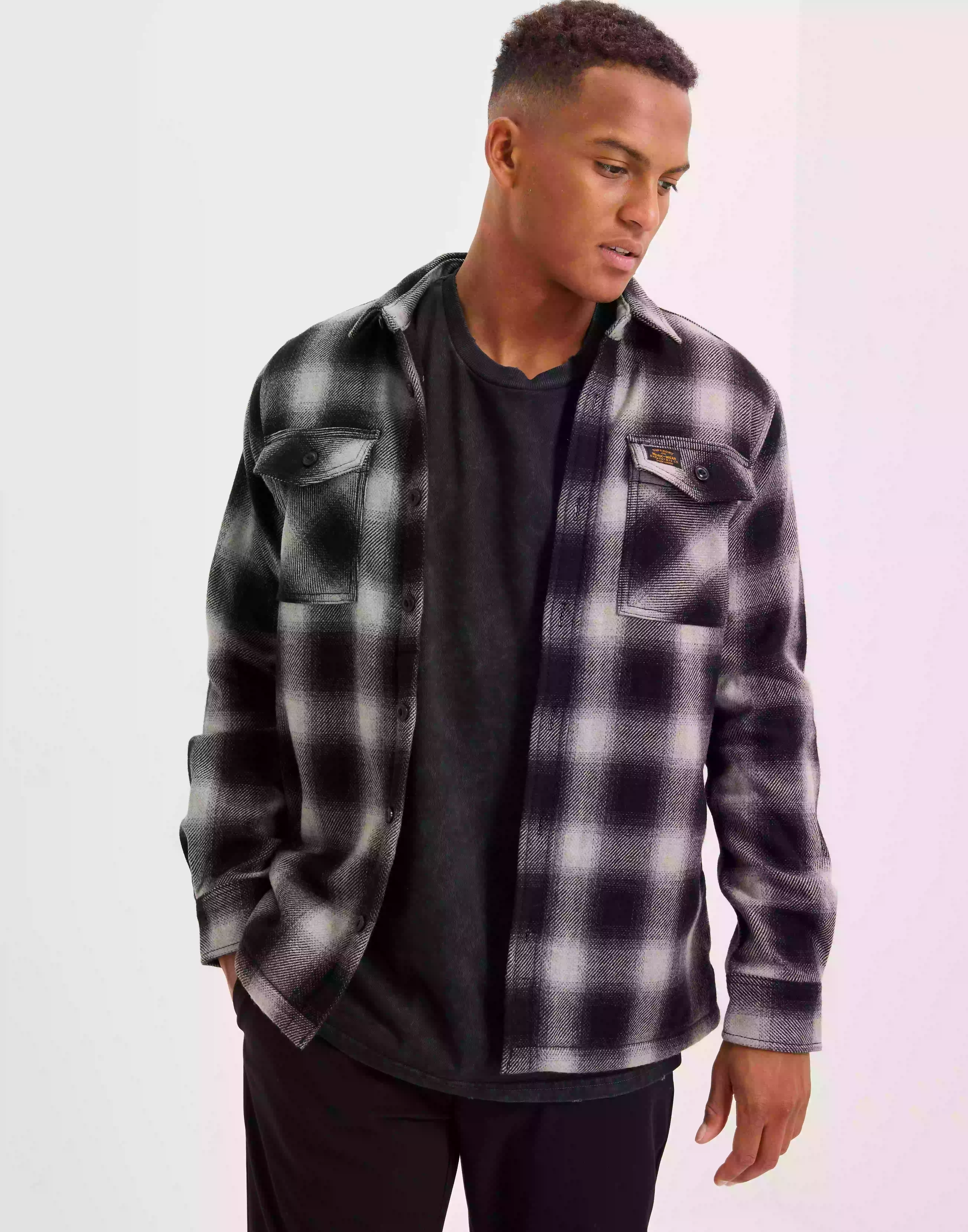 Superdry Vintage Miller Wool Shirt Skjortjackor Onyx Check