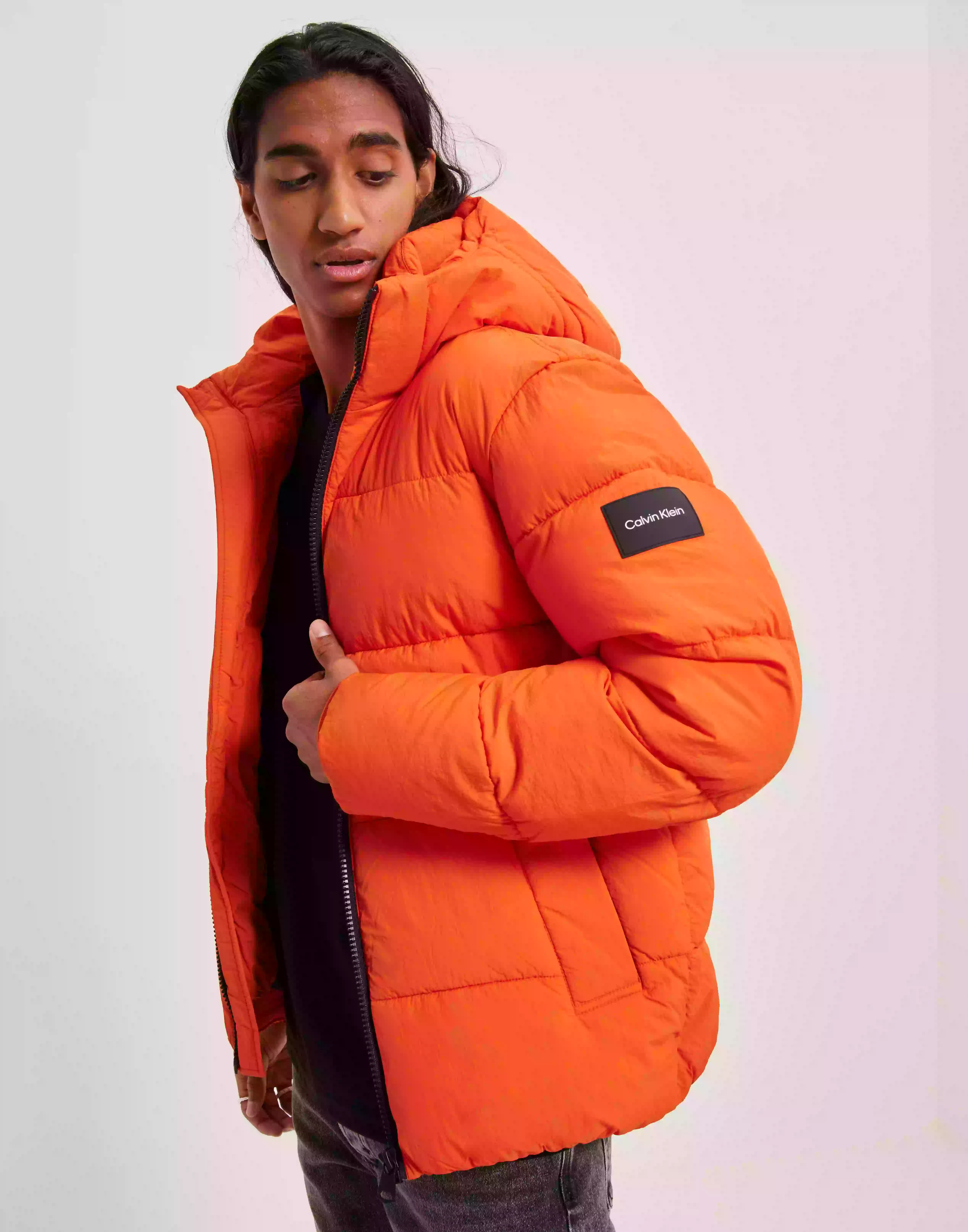 Calvin Klein Crinkle Nylon Puffer Jacket Puffer jackets Orange