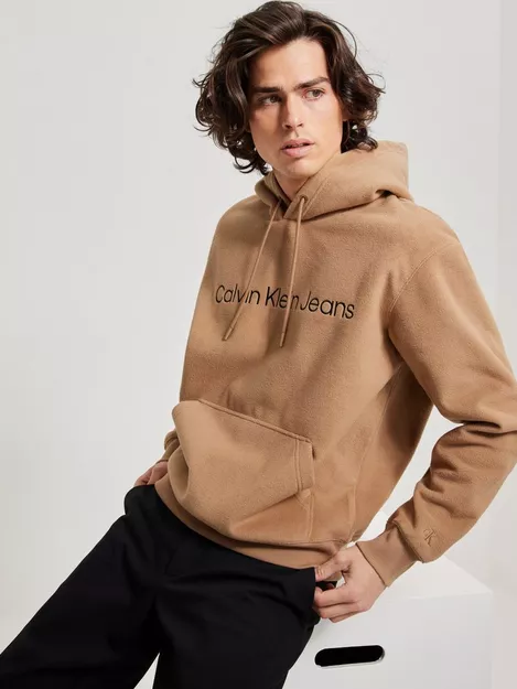 tiltrækkende ironi Forge Køb Calvin Klein Jeans HEAVY DOUBLE FACE HOODIE - Timeless Camel | NLY Man