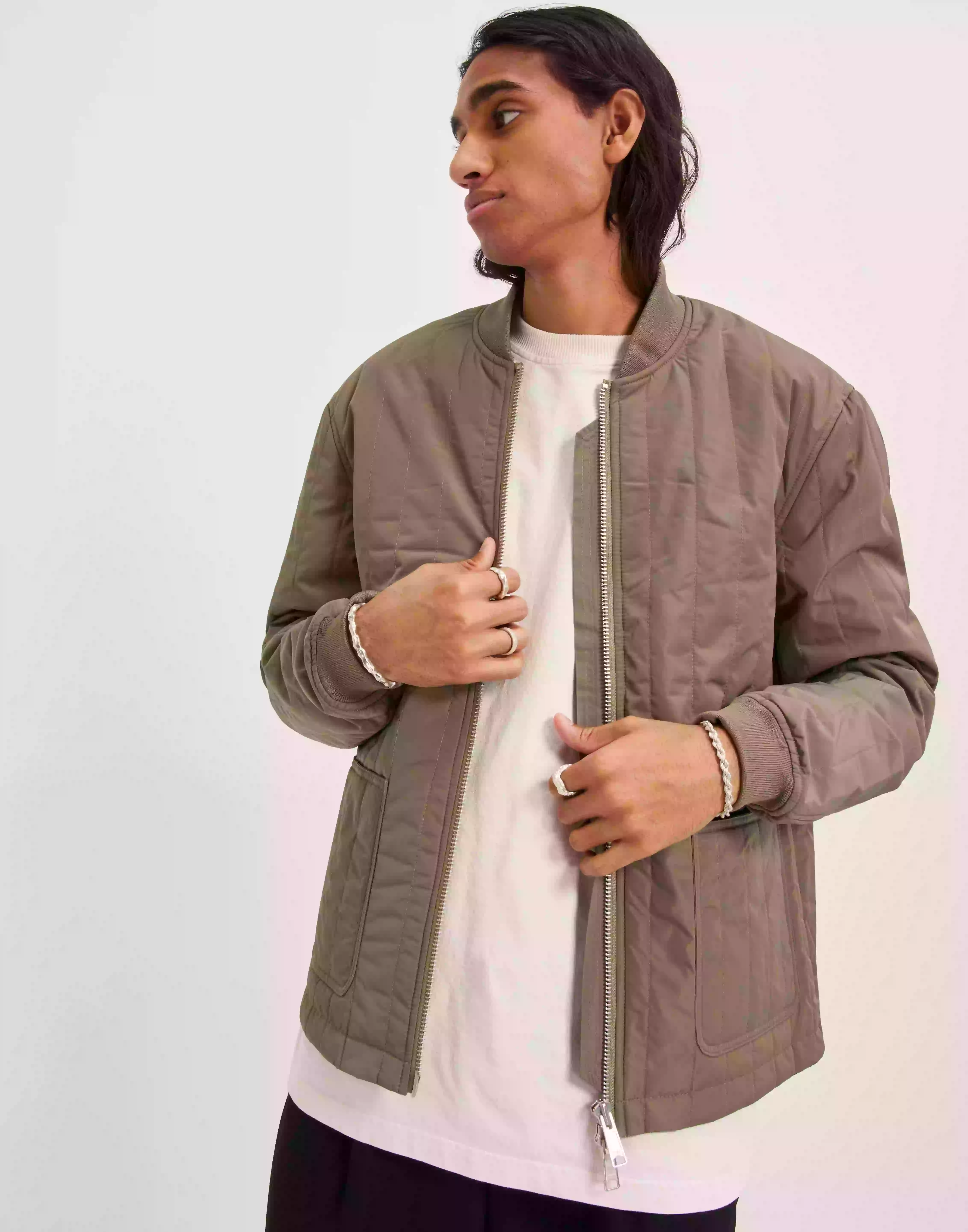 Brixtol Textiles Nic Quiltade jackor Taupe